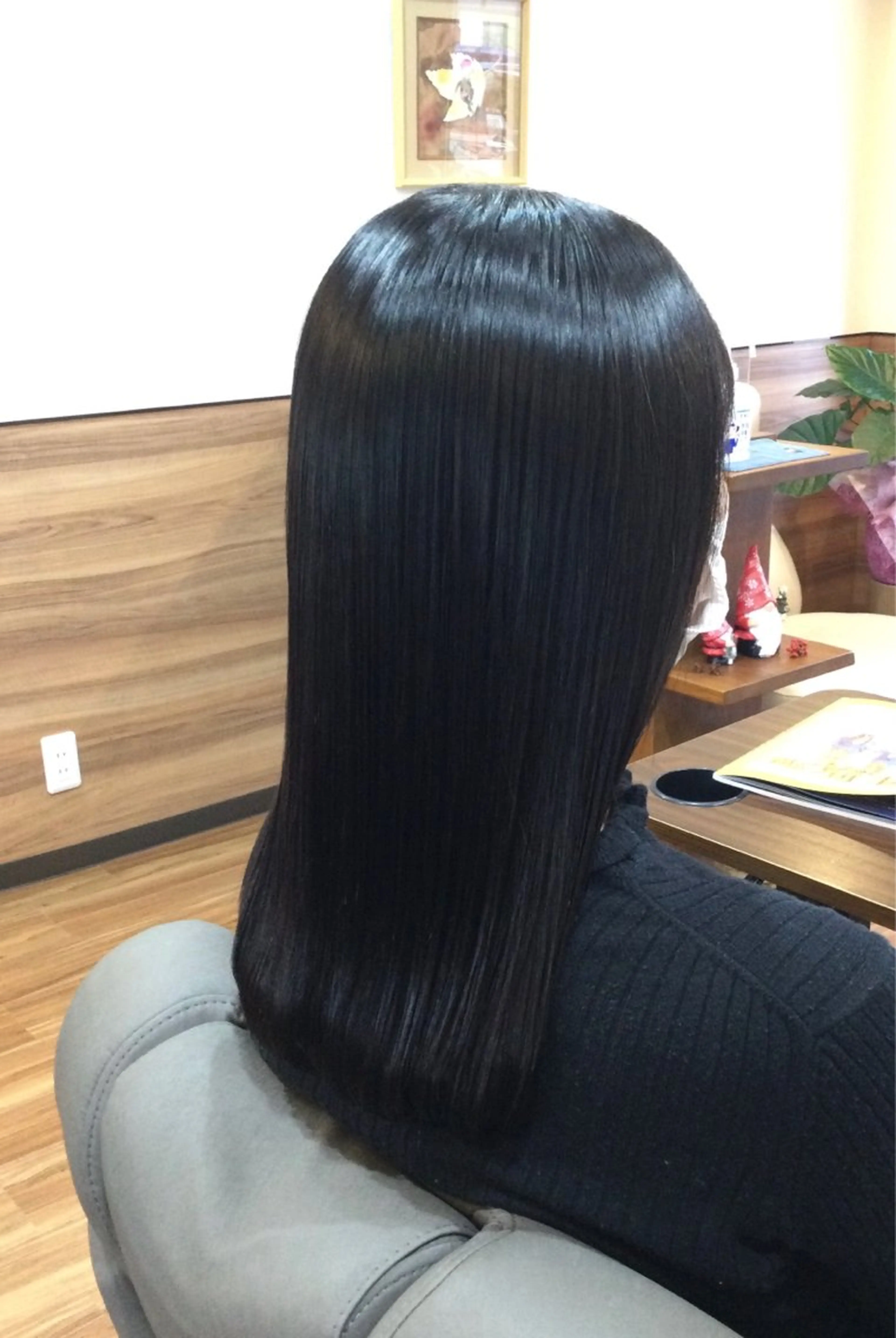 ロング カラー カット 縮毛矯正 トリートメント Annon プライベートサロンのヘアスタイル
