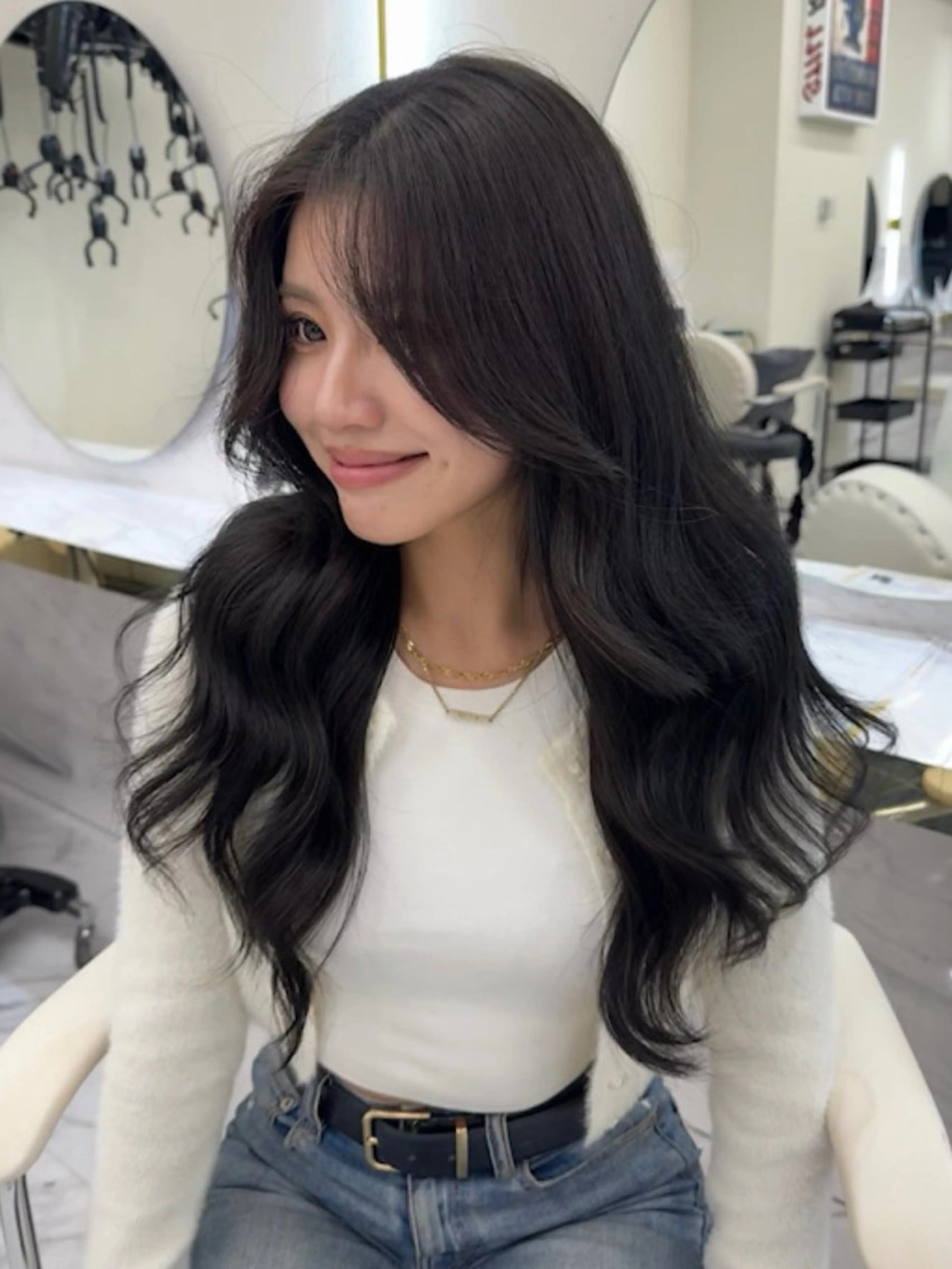 ロング カット ヘアカラー レイヤーカット/髪質 改善/momo🎀のヘアスタイル