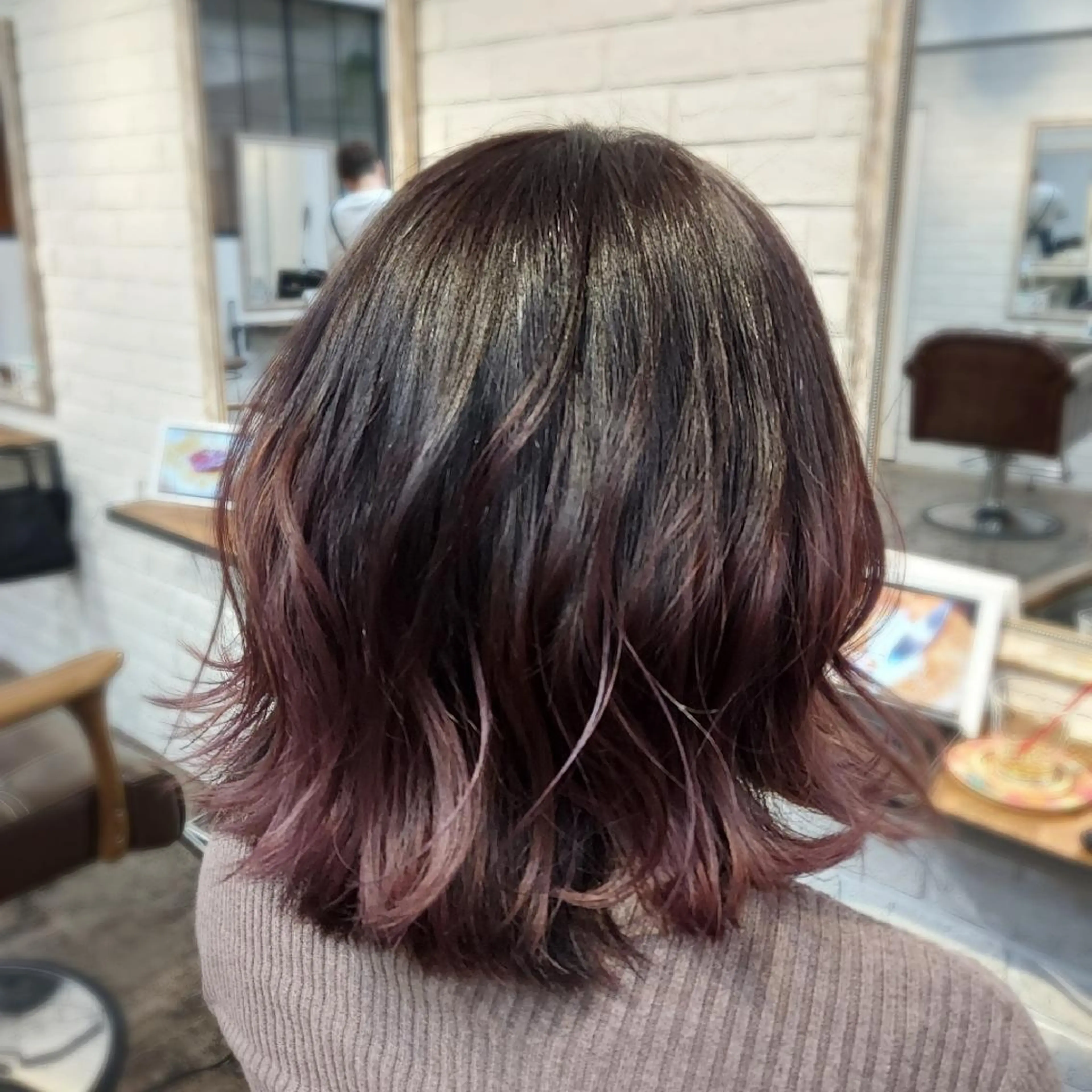 ミディアム カラー グラデーションカラー ピンクカラー バイオレットカラー カット ヘアカラー トリートメント 🌟艶髪カラー 🌟サイトウのヘアスタイル