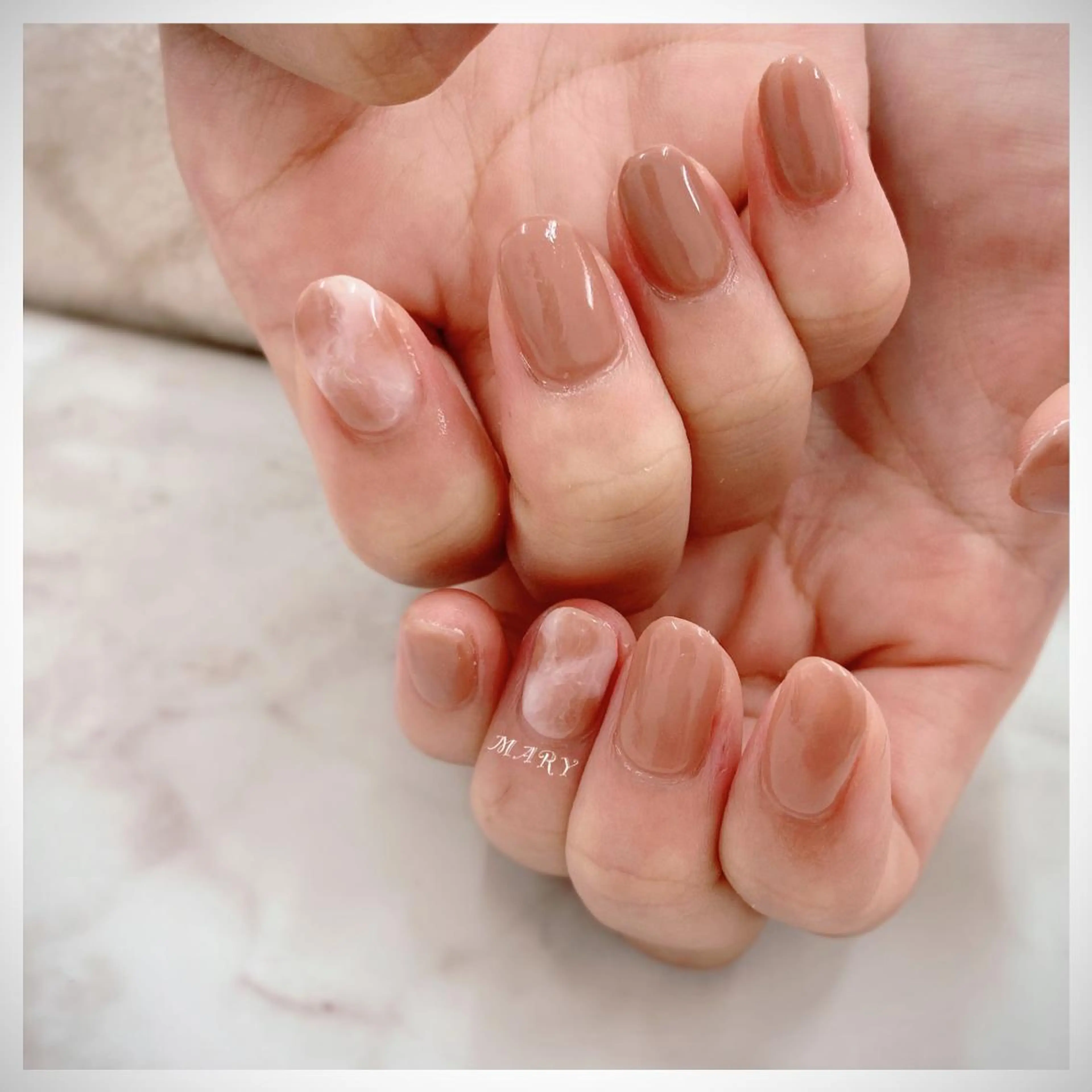 ネイル ニュアンスネイル ワンカラーネイル シンプルネイル Mary nail所属・Mary nail .narumiのネイルデザイン