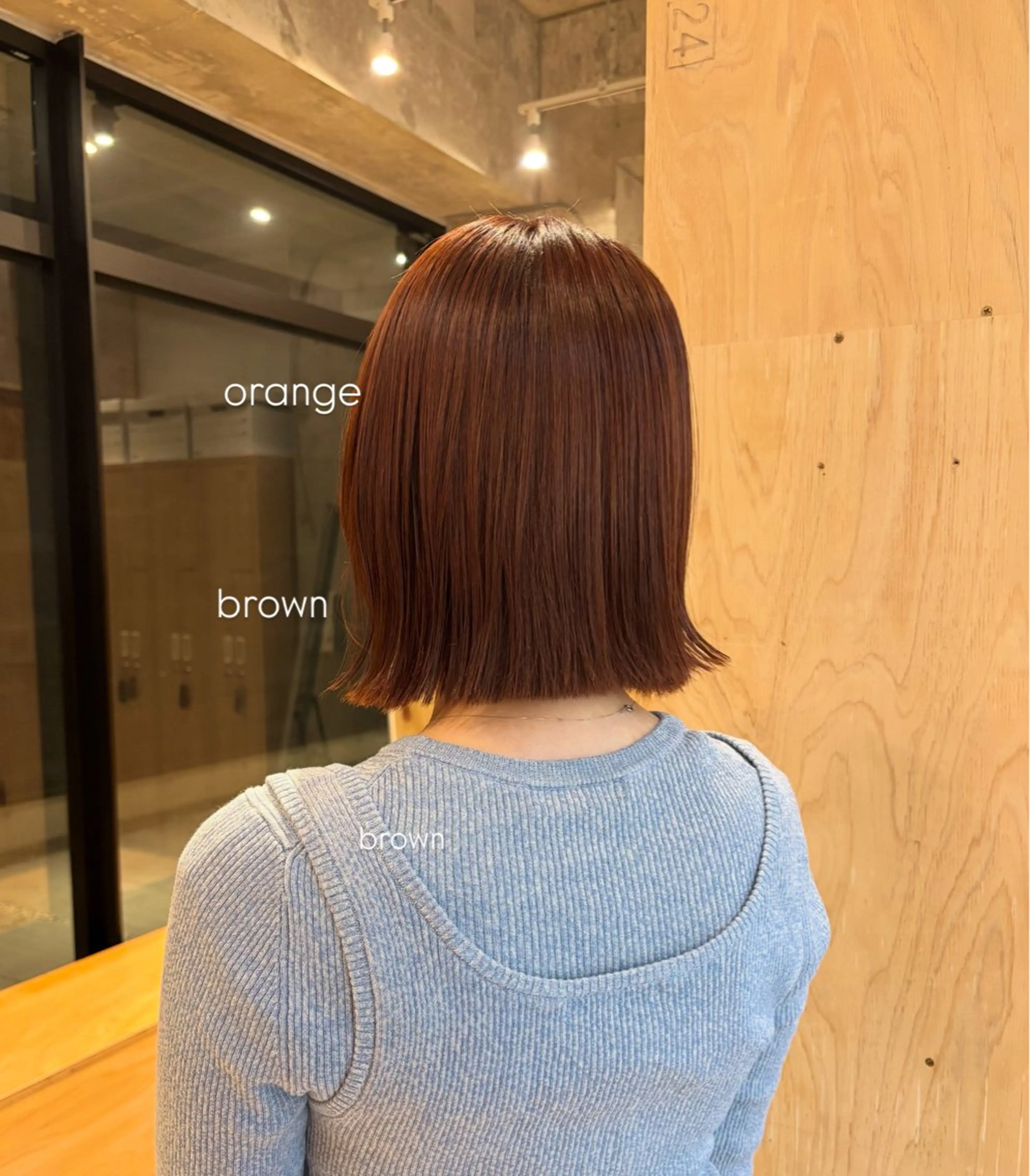 セミロング ヘアカラー トリートメント 透明感カラー🤎/ ツヤカラー/さくらのヘアスタイル