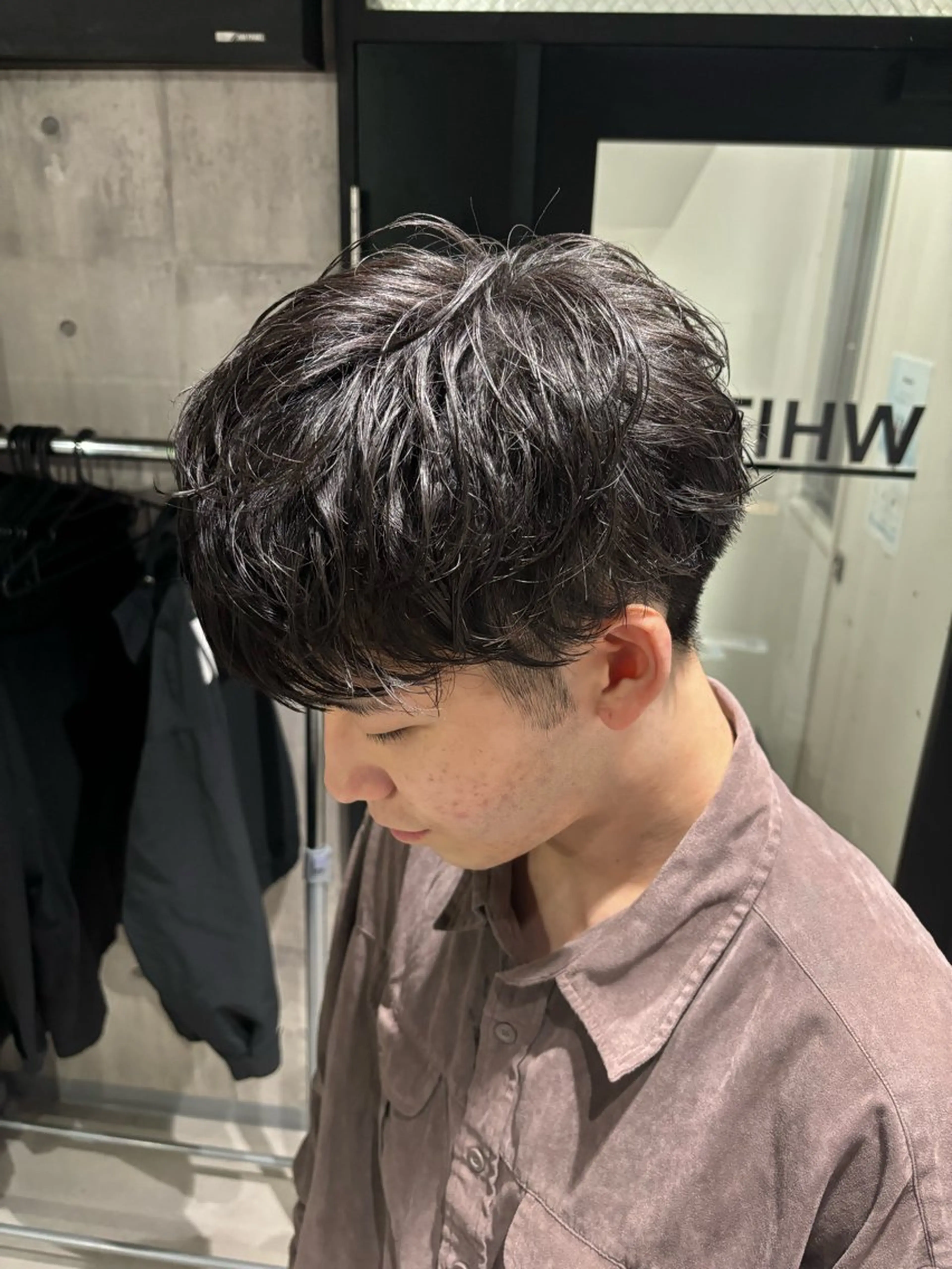 パーマ メンズ メンズパーマ ニュアンスパーマ _WHITE / KENTOのヘアスタイル
