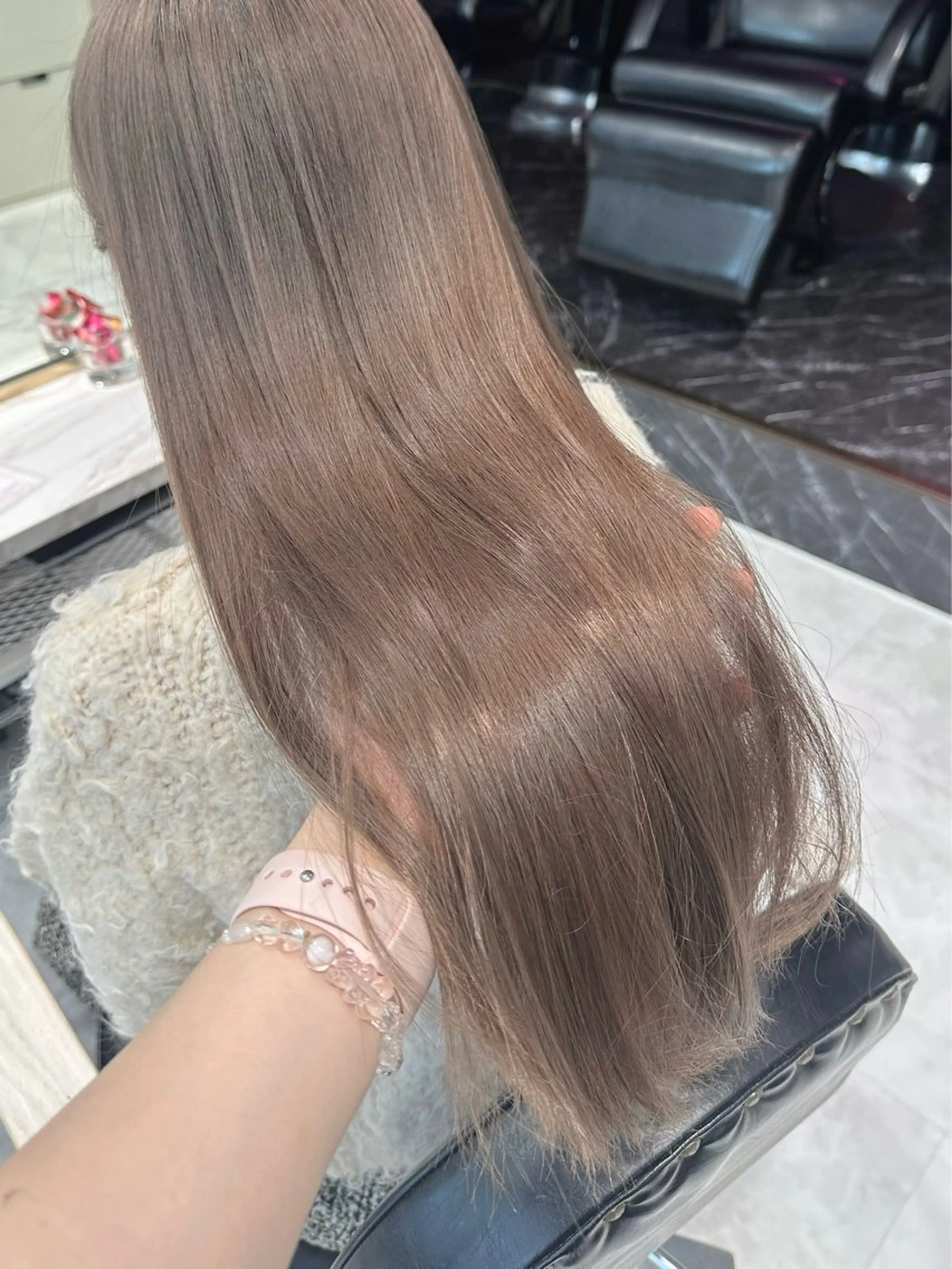 ロング カラー ヘアアレンジ 🎀韓国レイヤー YURINA🎀のヘアスタイル