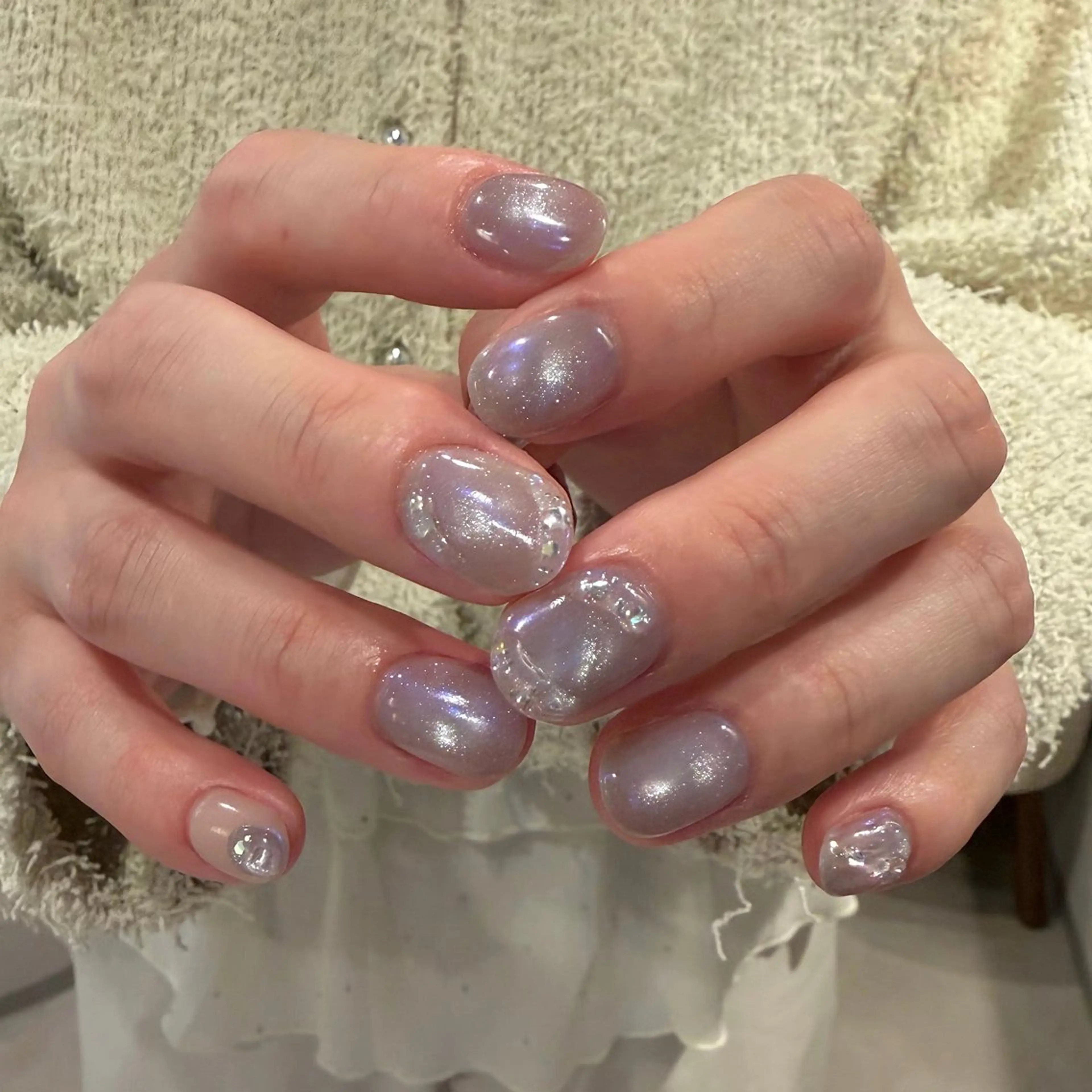 ネイル オーロラネイル ハンドネイル NINE_ AKARIのネイルデザイン