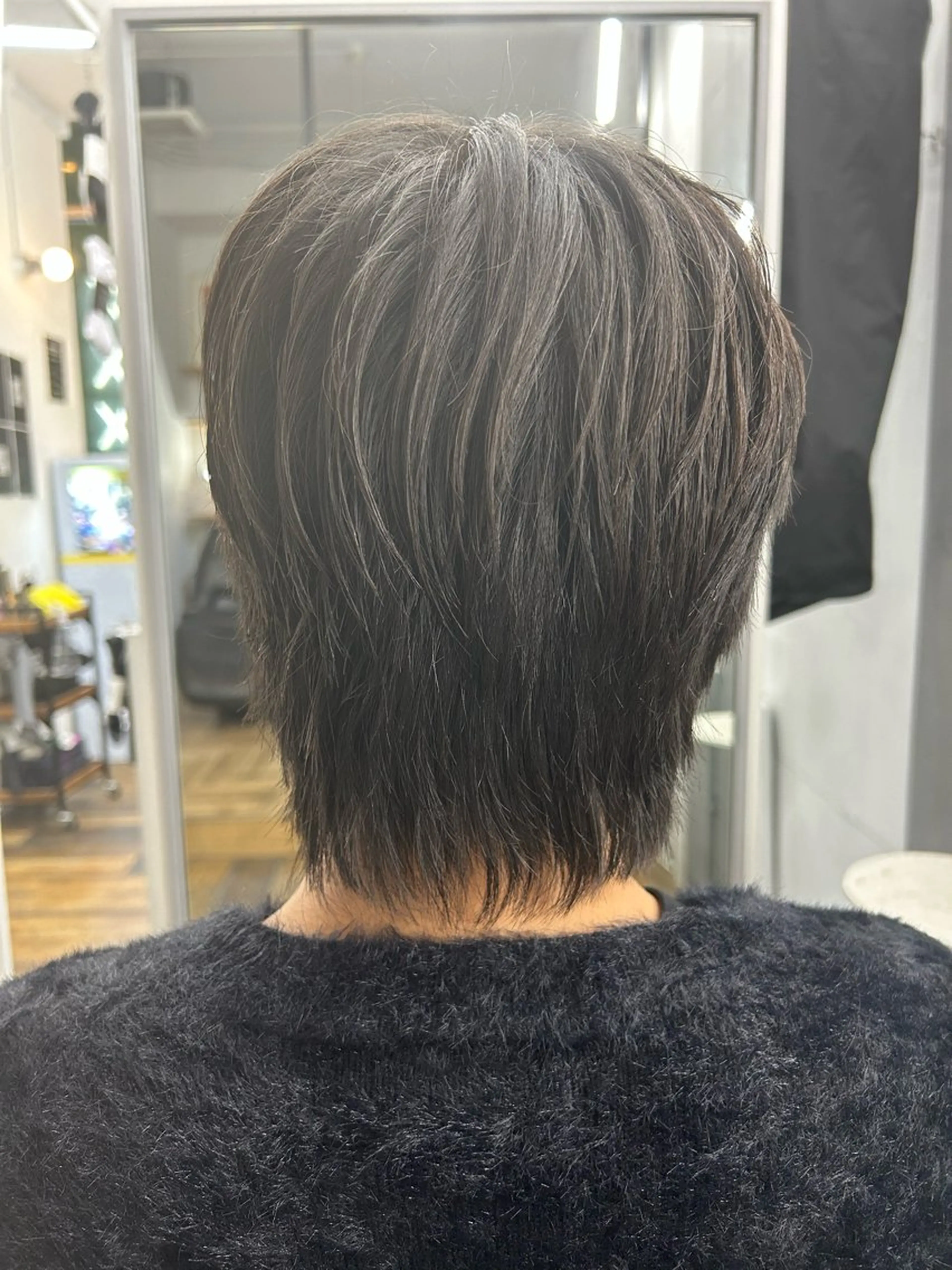 ミディアム ウルフカット 南森町/メンズカット SOUTA(そーた)のヘアスタイル