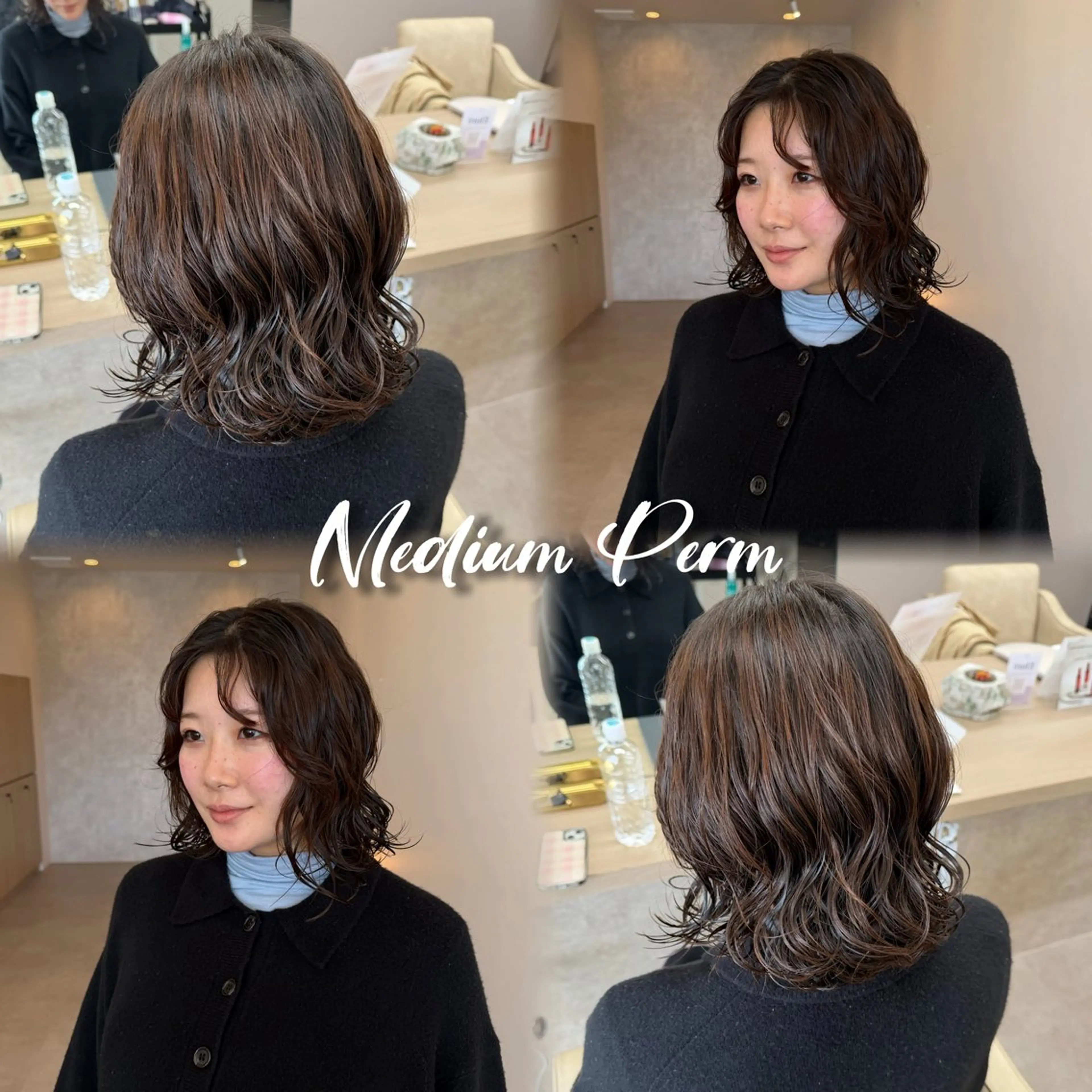 ミディアム パーマ りん/ハイトーン💖 🌈髪質改善✨️浜松のヘアスタイル