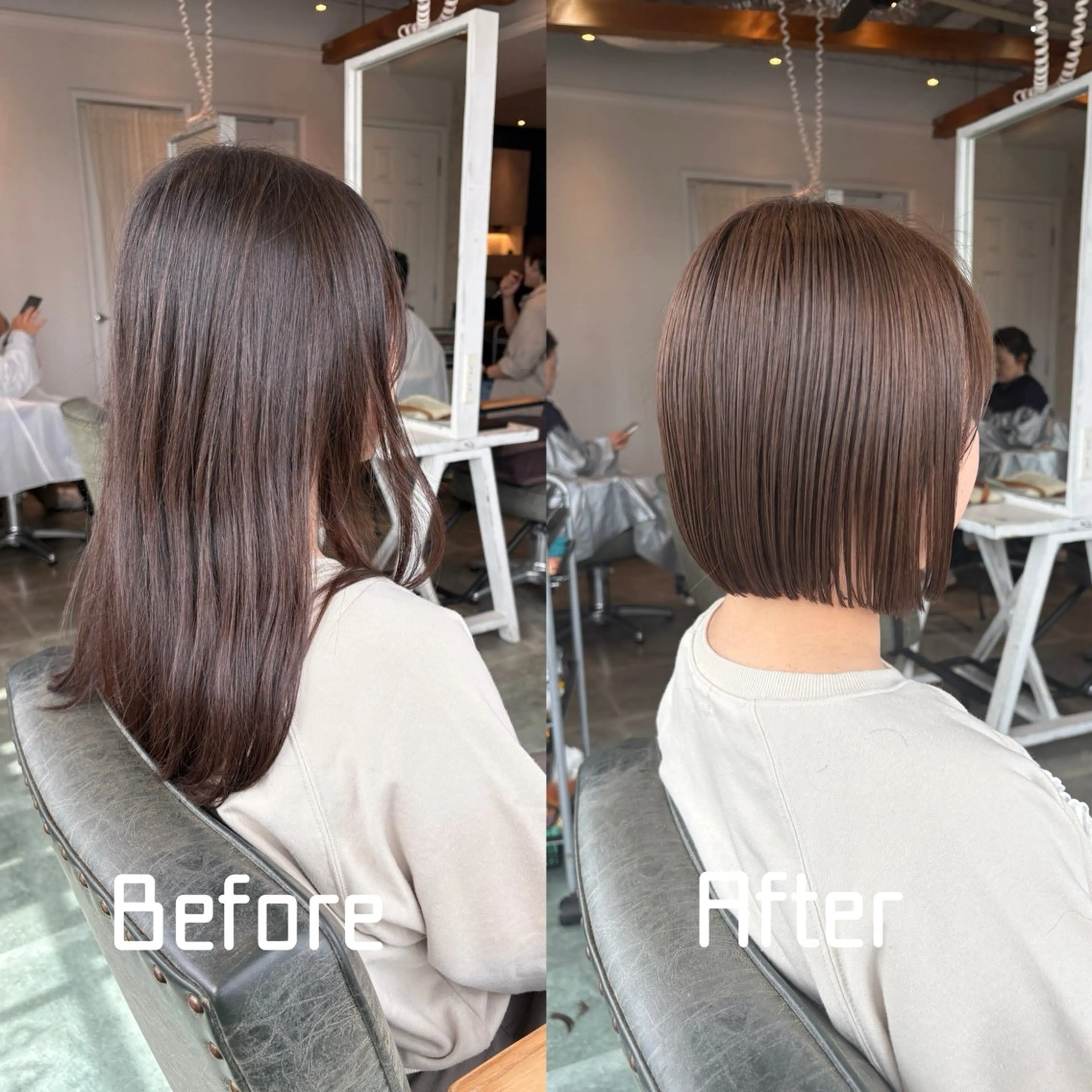 ショート ボブ カット ヘアカラー トリートメント 🍃ボブ&ショート 特化🍃髪質改善🍃のヘアスタイル