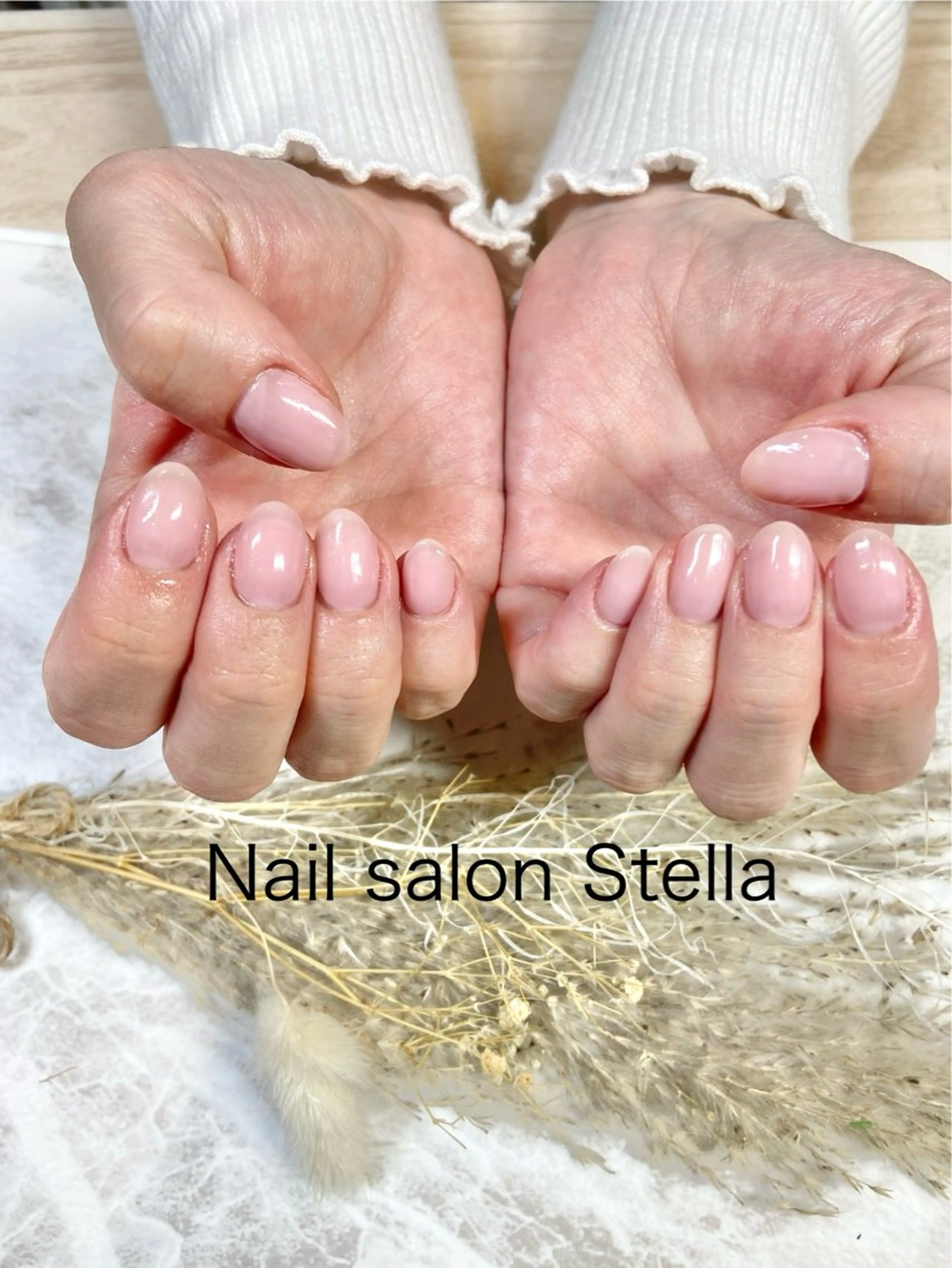 ネイル ワンカラーネイル ピンク ネイルサロン ステラのネイルデザイン