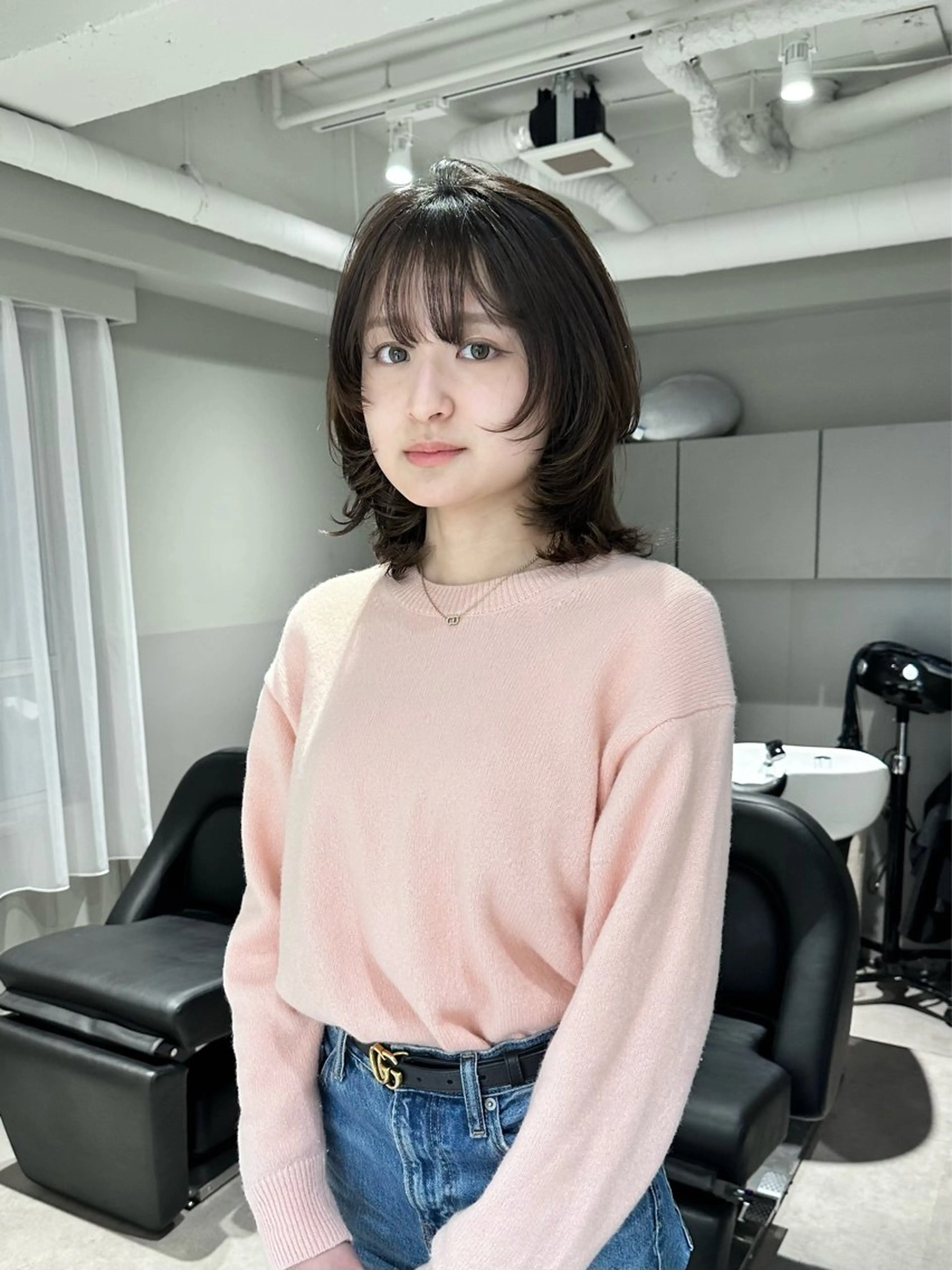 ミディアム カット レイヤーカット 古川洋之のヘアスタイル