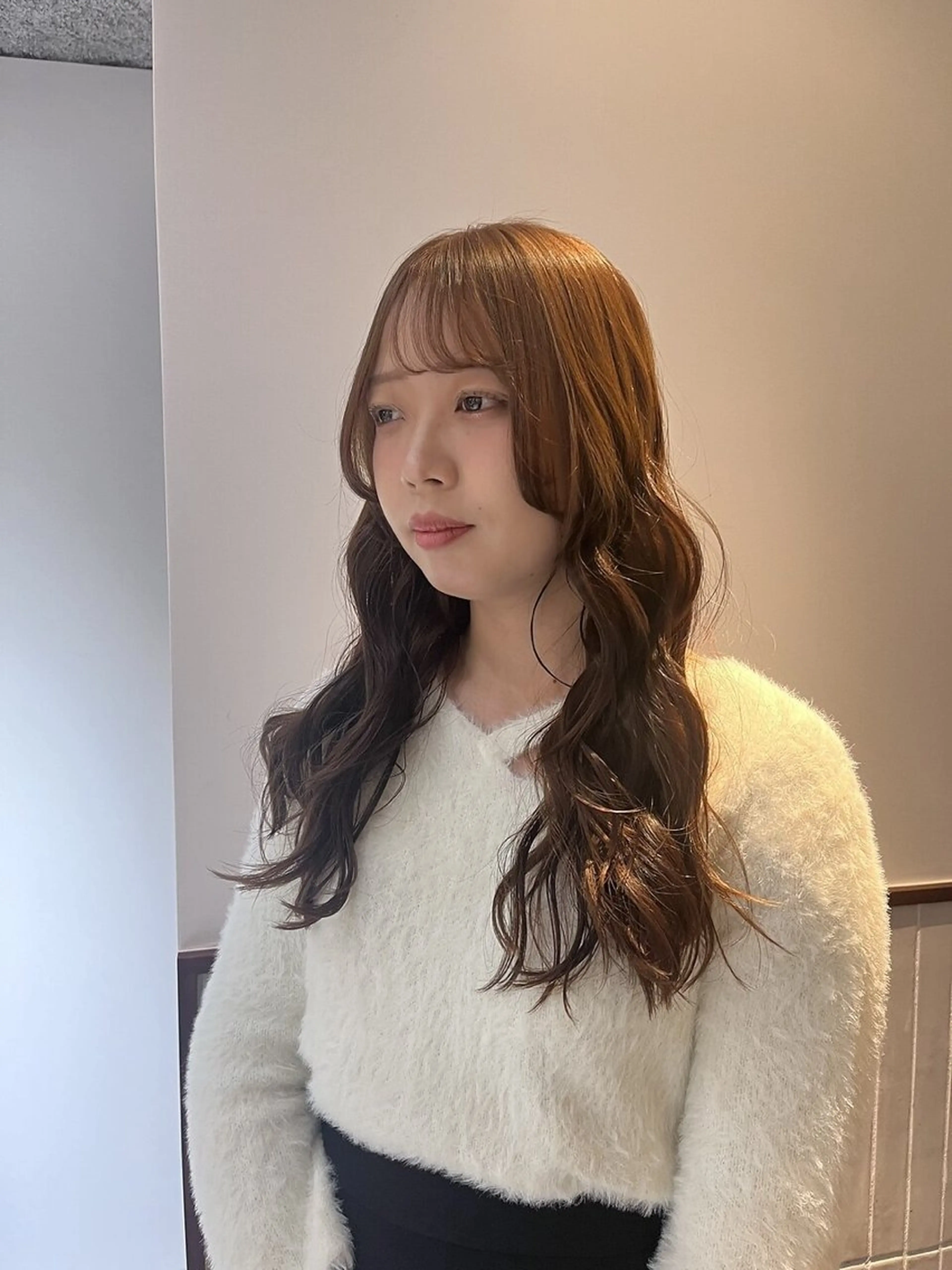 セミロング カラー カット ヘアカラー urara /ブリーチ/艶カラーのヘアスタイル