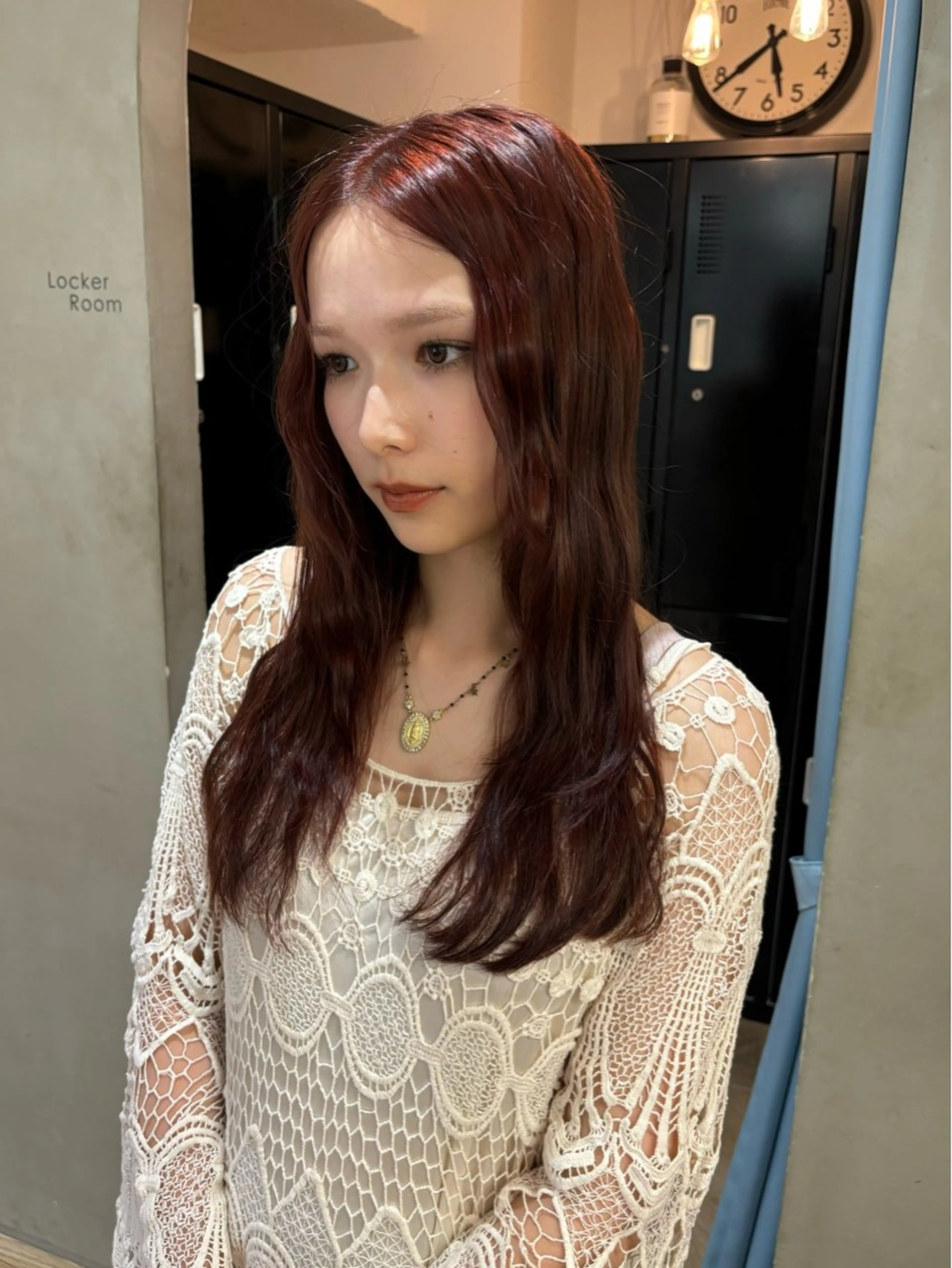 セミロング 🍎デザインカラー /カエデ🍎のヘアスタイル