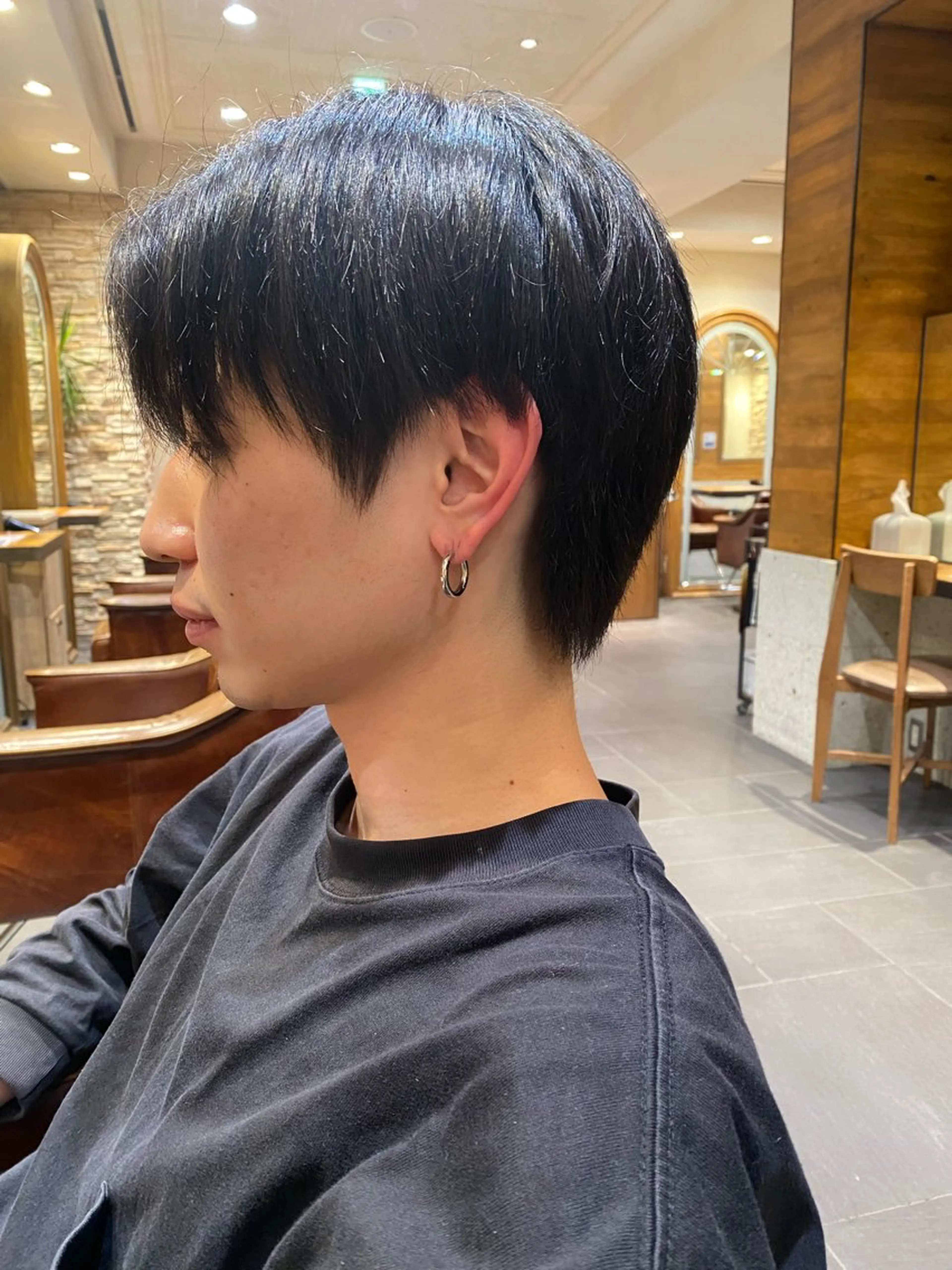 ショート パーマ メンズ ダウンパーマ メンズパーマ 韓国ヘア/ハイトーン /髪質改善/ウチダのヘアスタイル