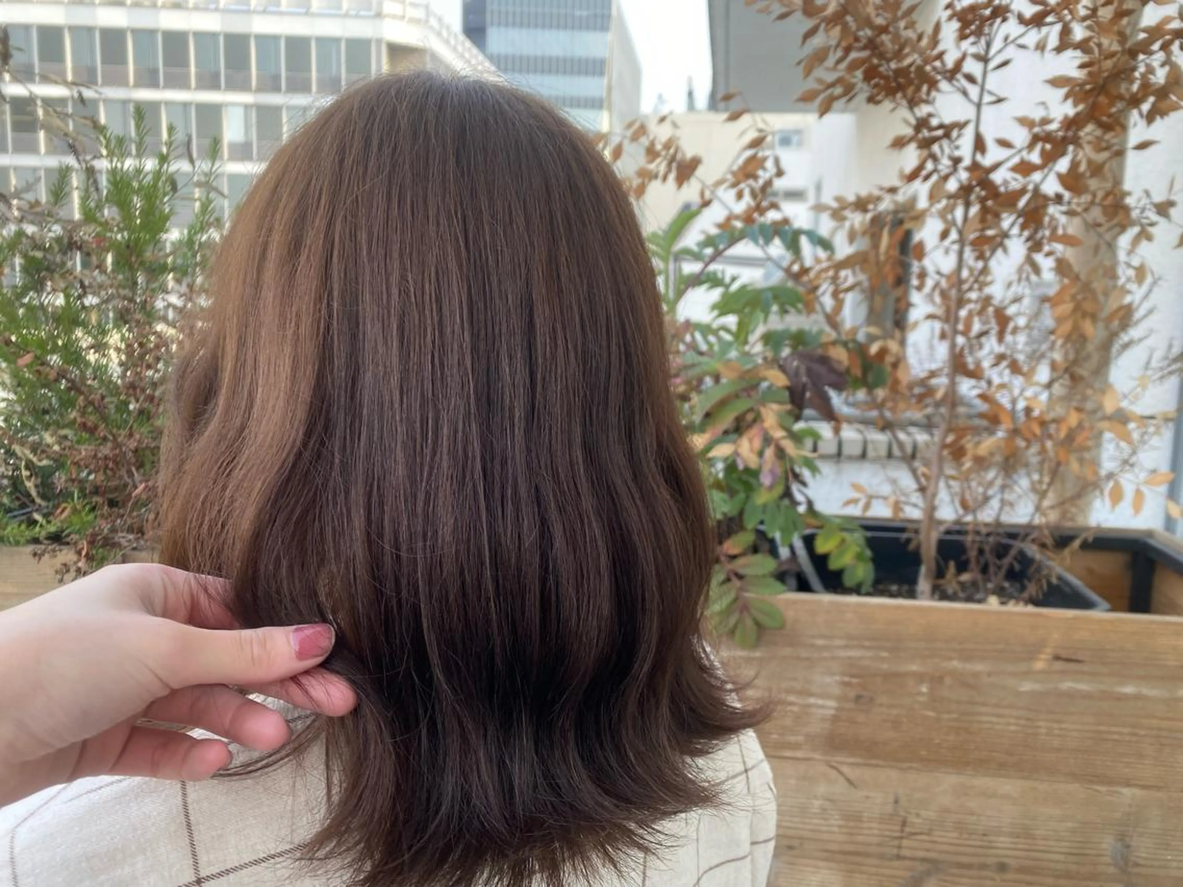 セミロング カラー ブラウンカラー ナチュラルブラウン カット ヘアカラー トリートメント 透明感カラー名駅 名駅みゆのヘアスタイル