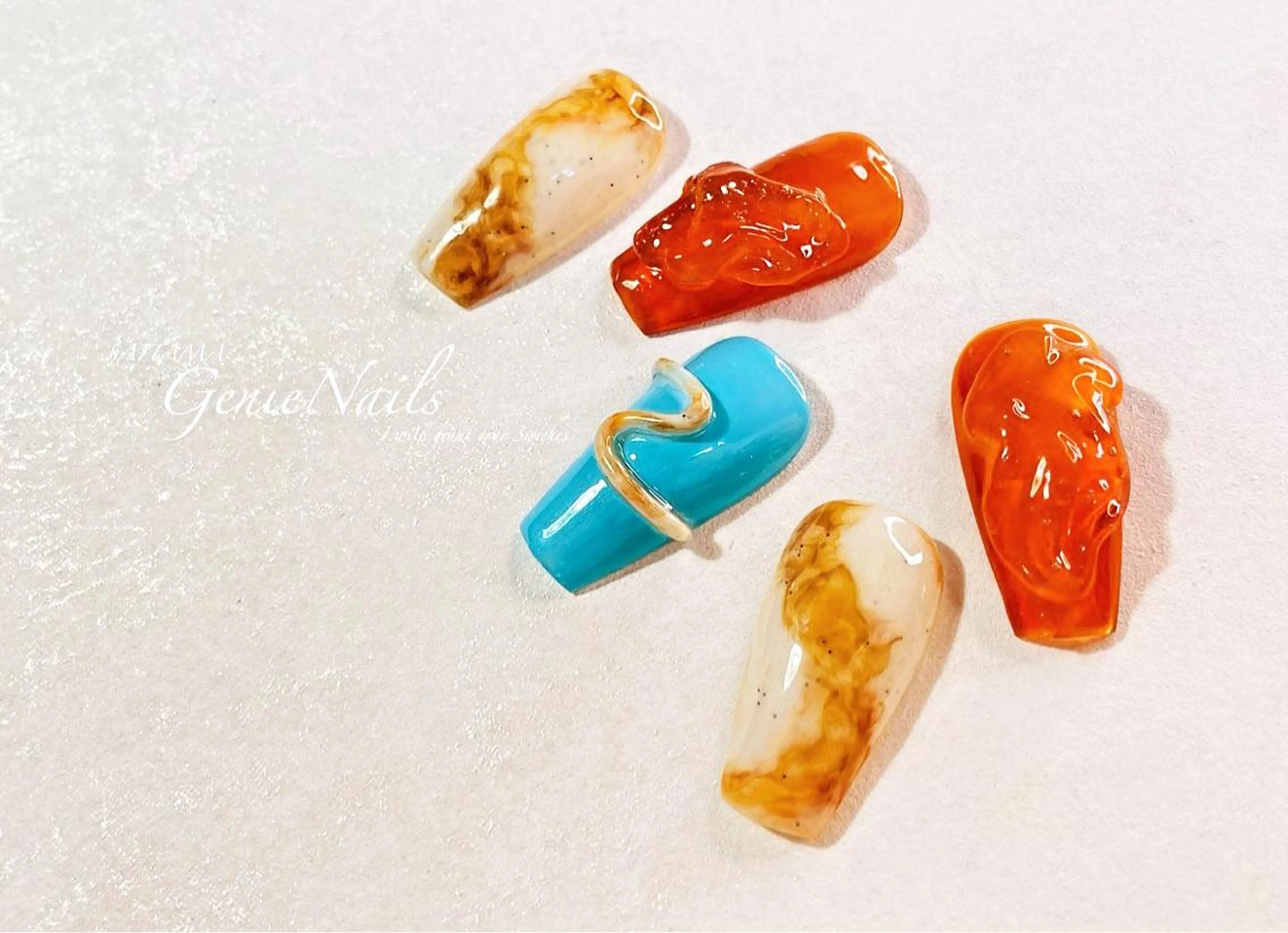 メンズ ネイル フットネイル メンズネイル ニュアンスネイル オフィスネイル ショートネイル Genie Nailsのネイルデザイン