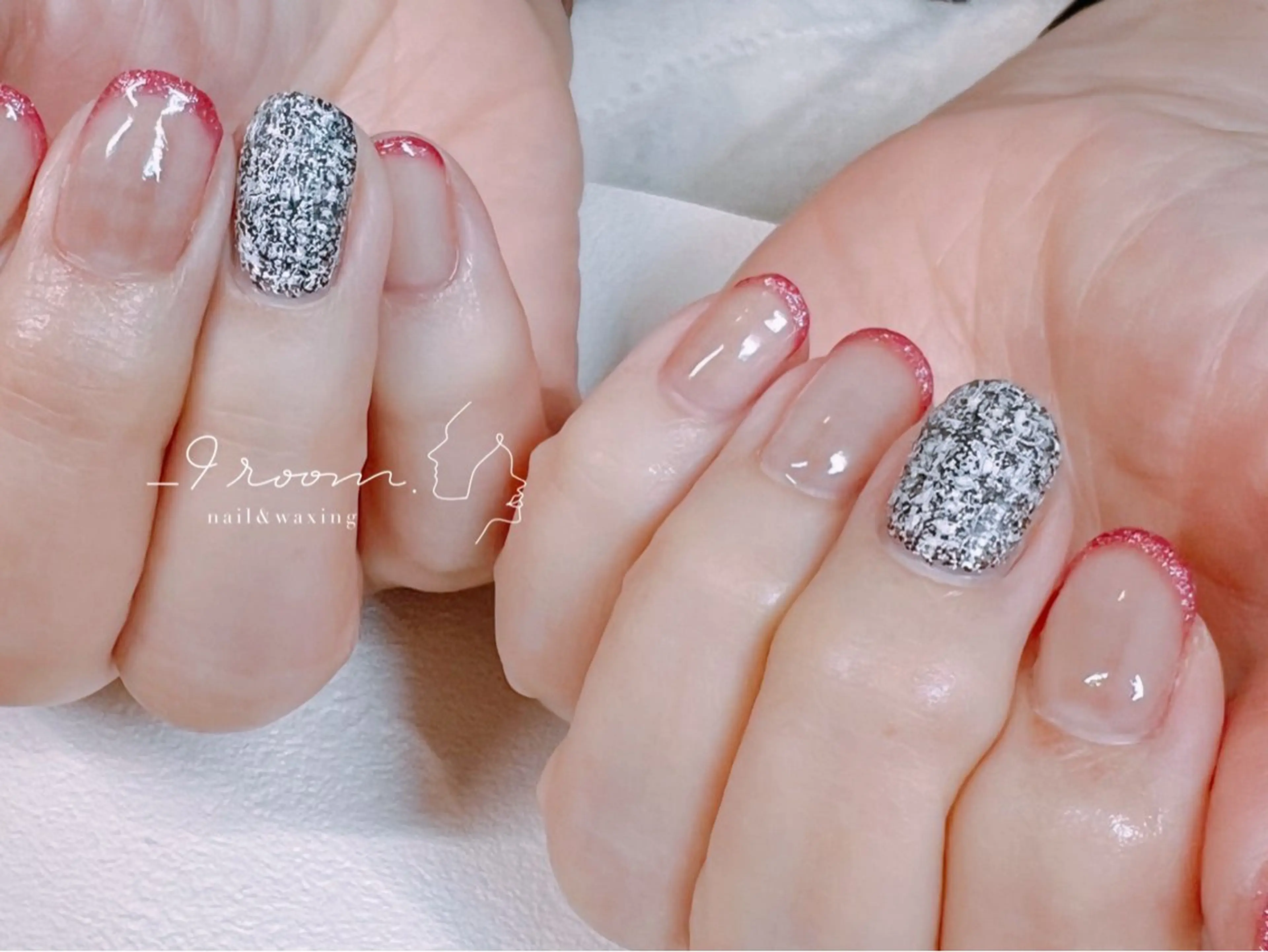 ネイル ツイードネイル 冬ネイル ハンドネイル _9 room. Yoshimiのネイルデザイン