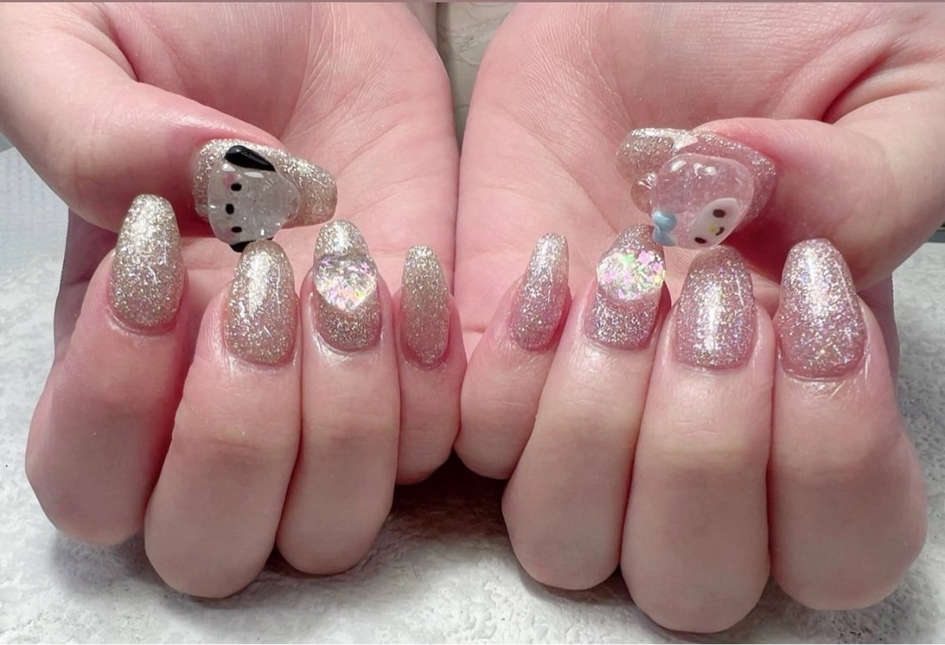 ネイル ラメ(グリッター) 🌴konami 4U NAIL🥥のネイルデザイン