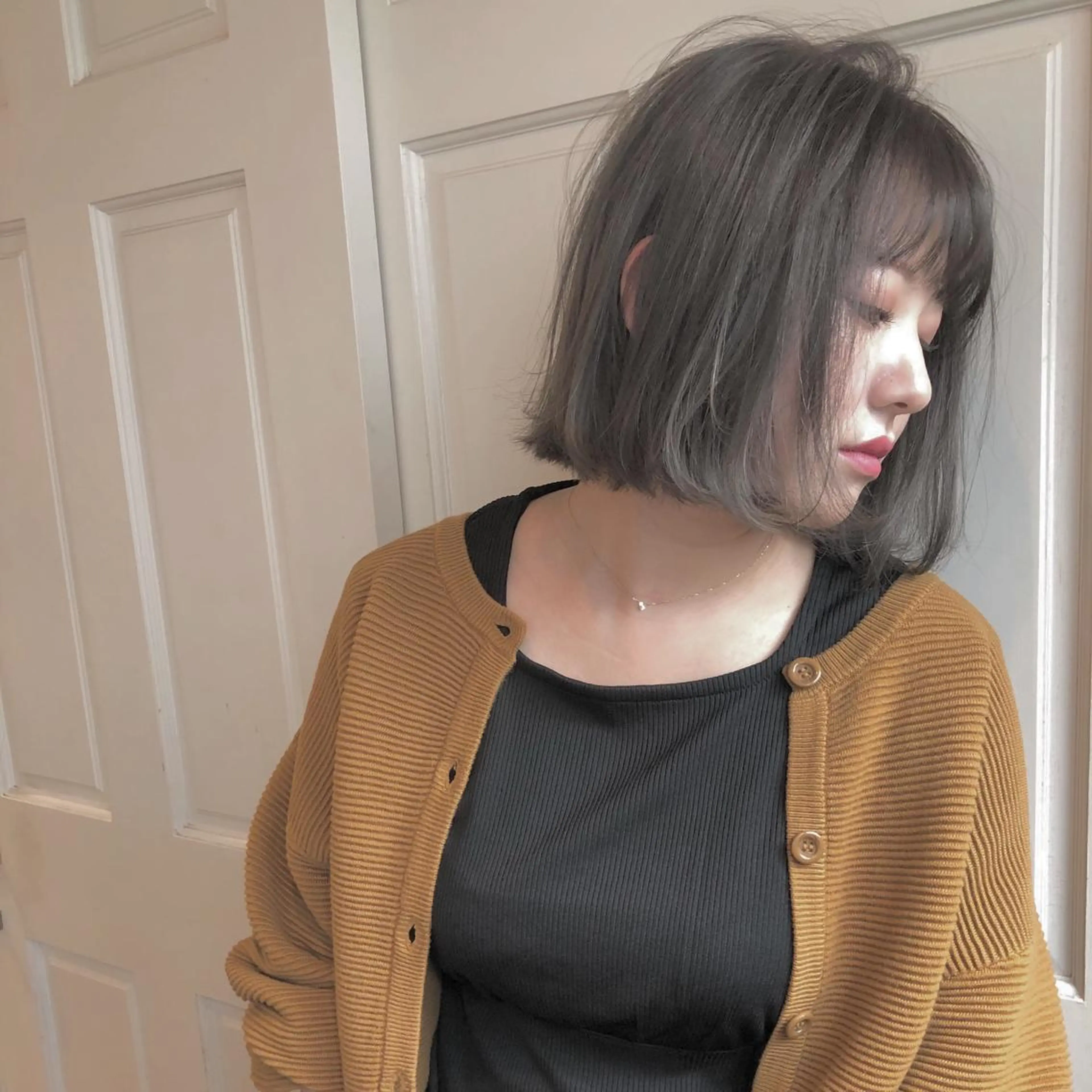 ミディアム カット ヘアカラー トリートメント 🌸ハイトーン 新田　廉 🌸のヘアスタイル