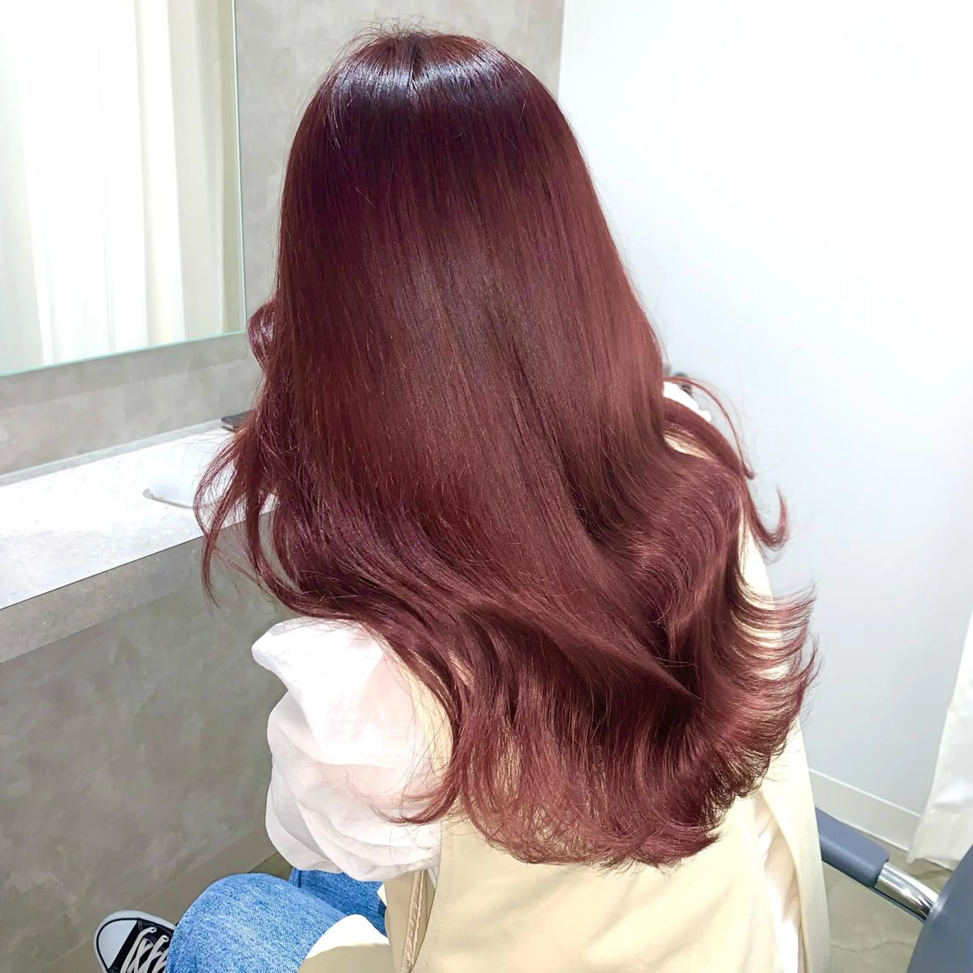 ロング カラー ヘアアレンジ 新宿♥ハッシュカット 暖色カラー♥Unaのヘアスタイル