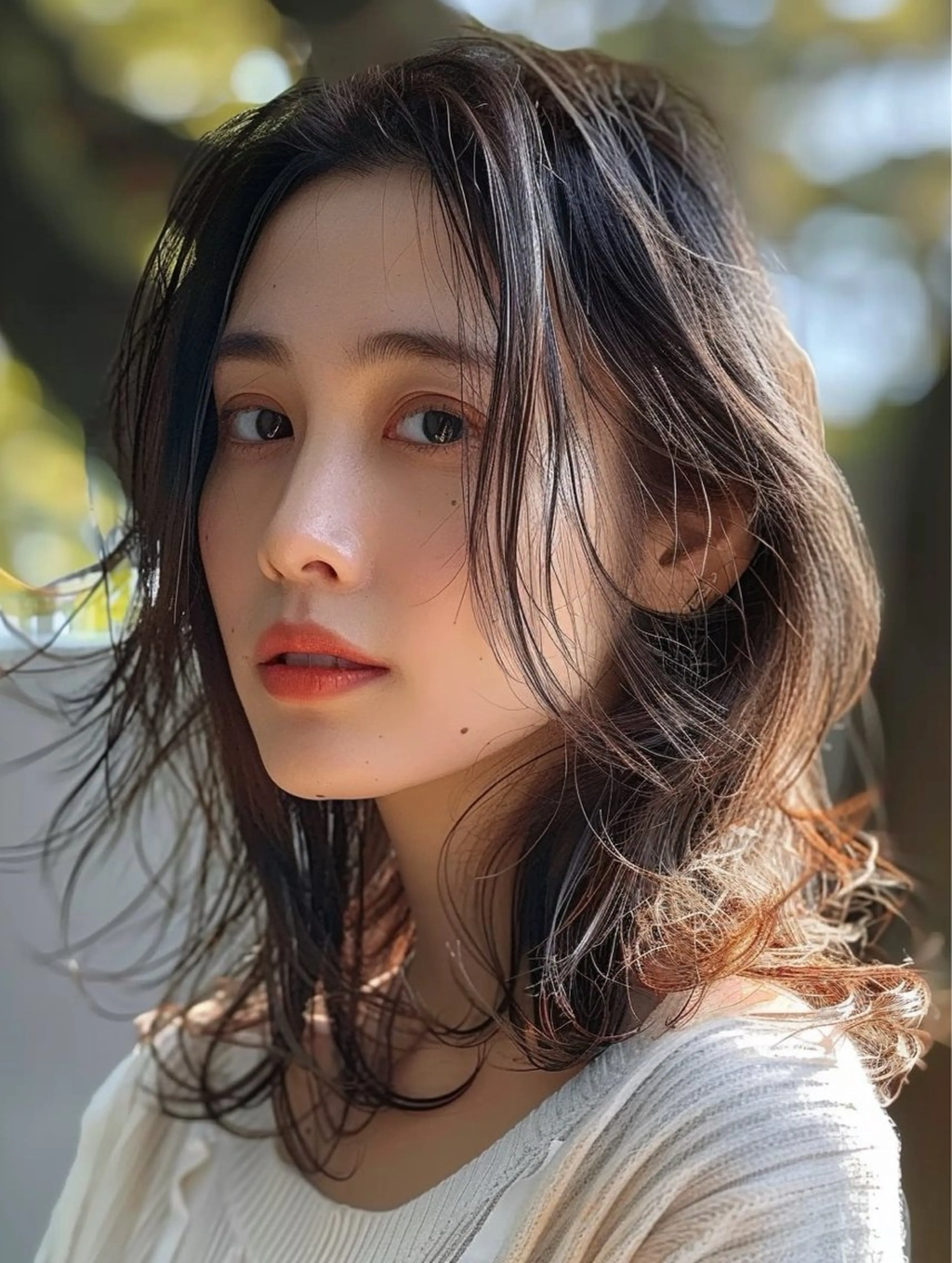 《✨360度好印象！顔まわりからつくる“美人バランス”✨》前髪デザインカット➕透明感カラー🌈➕5STEPトリートメントの写真