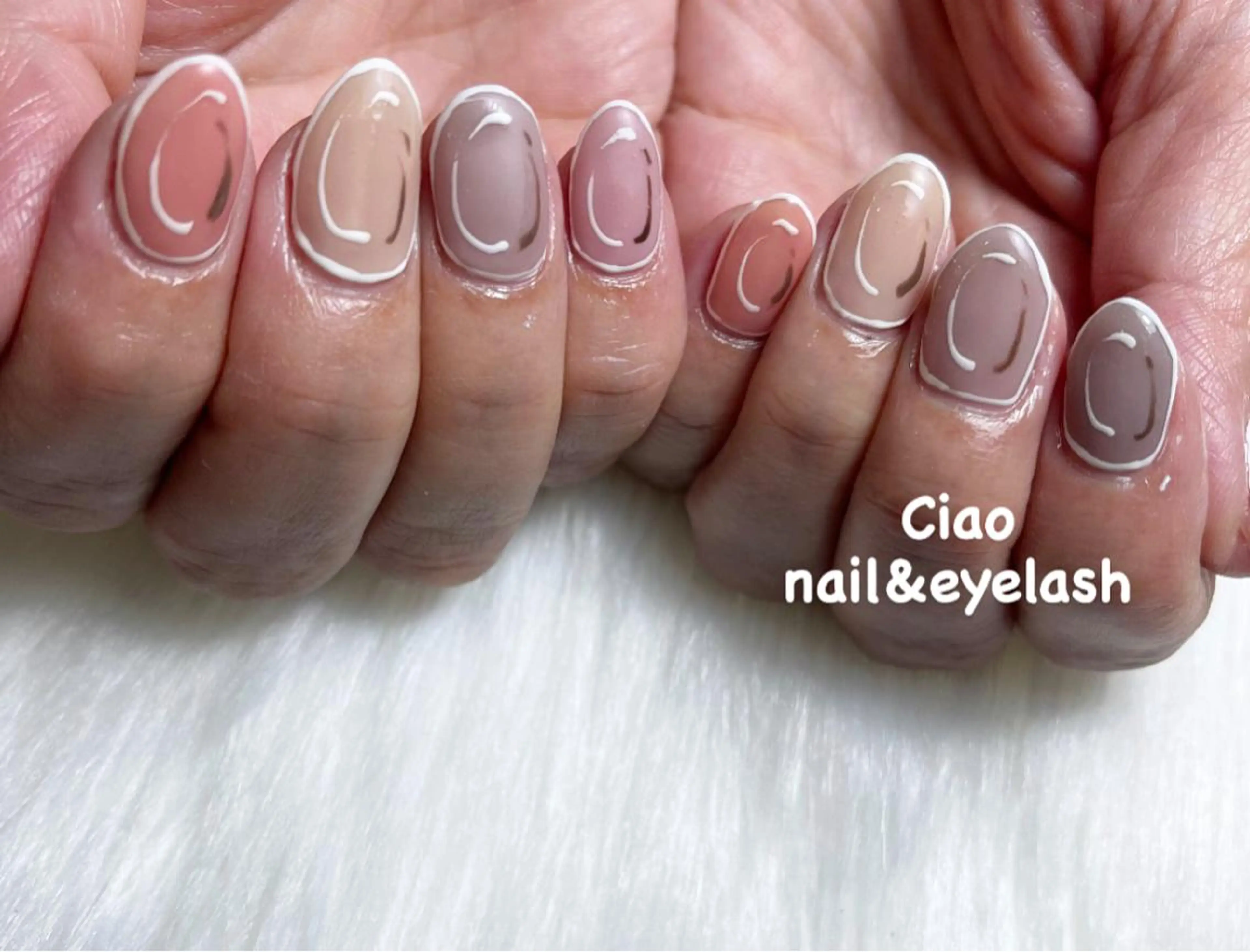 ネイル アートネイル ジェルネイル ニュアンスネイル 冬ネイル #Amin nail salonのネイルデザイン