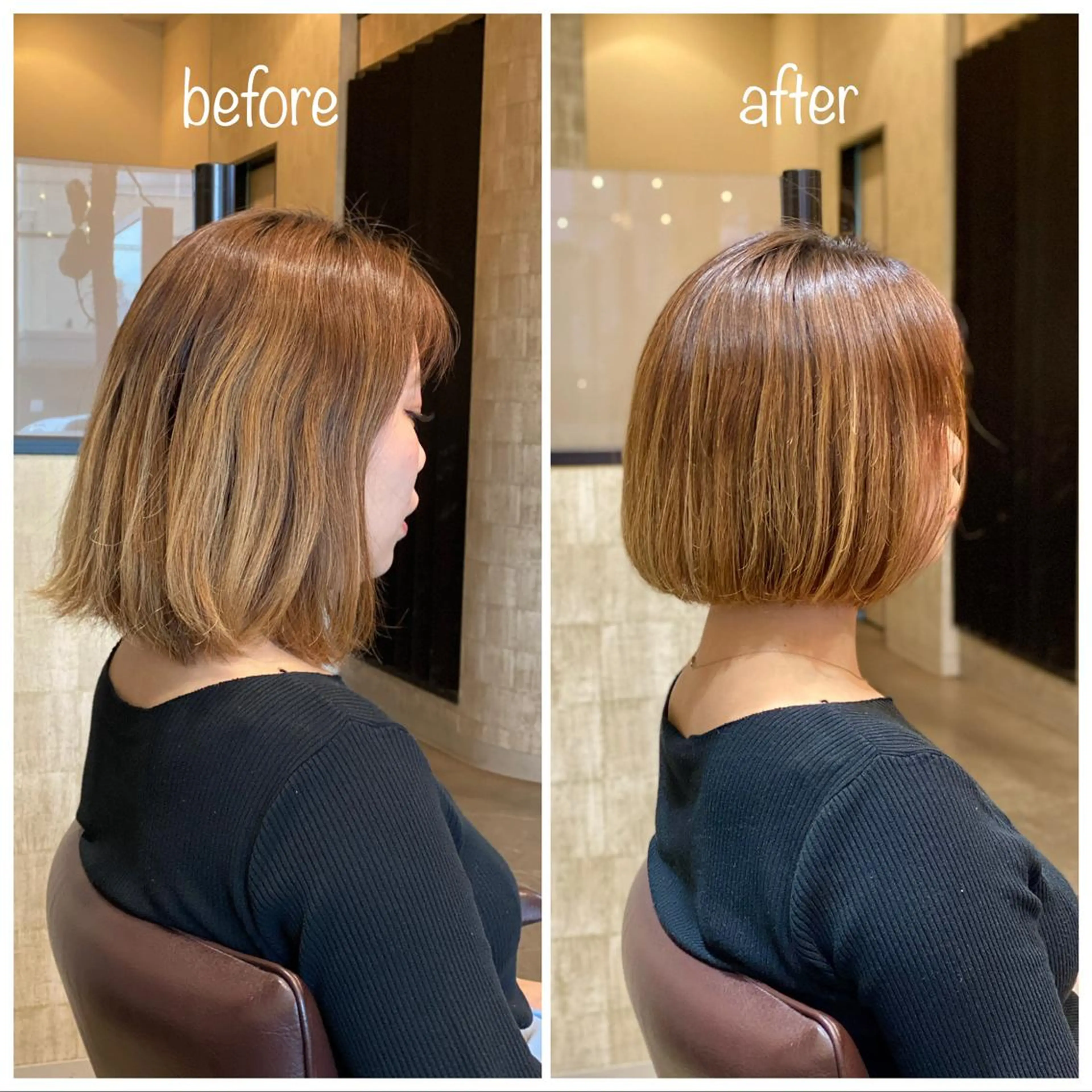 ミディアム ワンレンボブ ボブ Hair Life LIB所属・宮城 将大のヘアスタイル