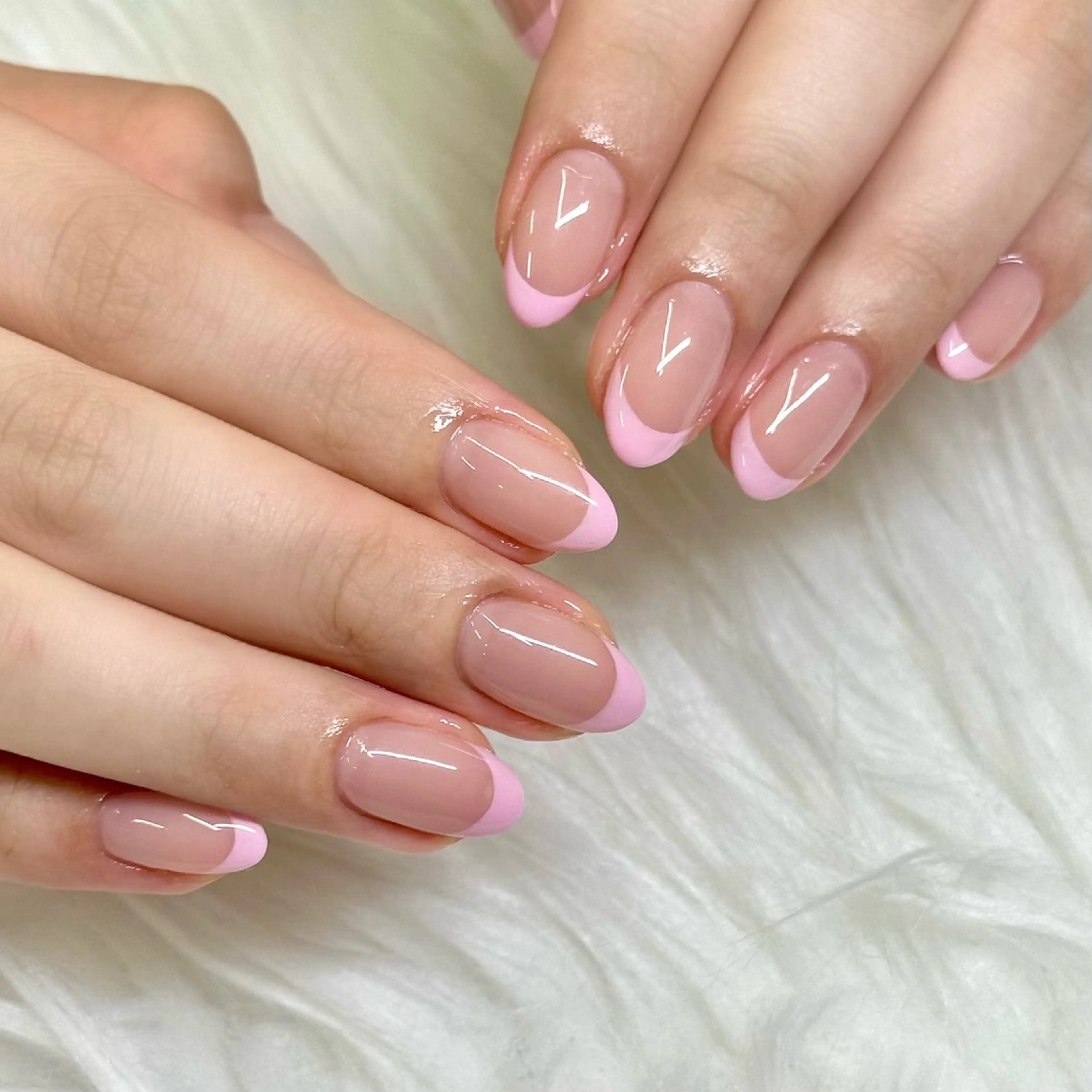 ネイル フレンチネイル パステルネイル ピンク ハンドネイル Bianca浦和西口 Takenouchiのネイルデザイン