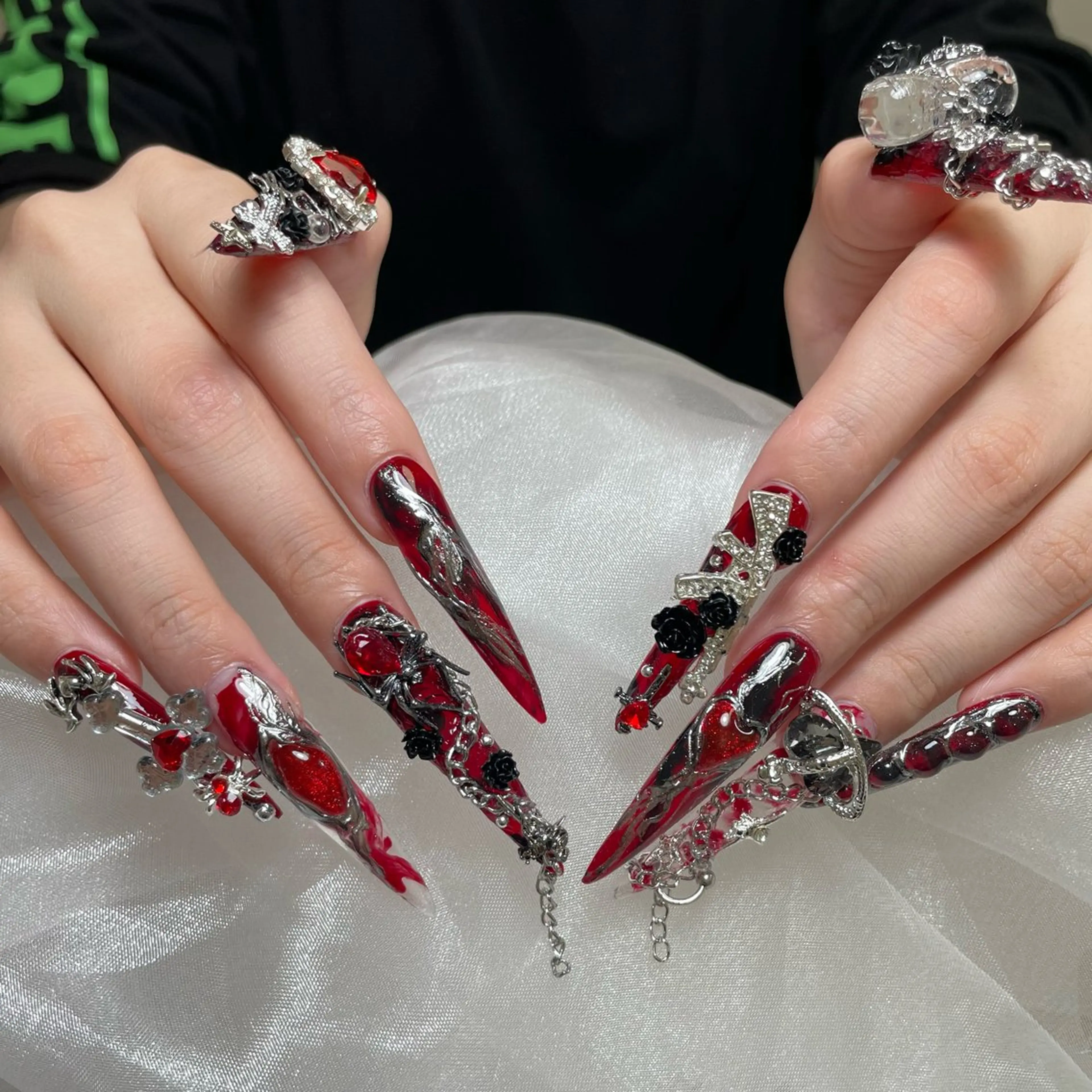 ネイル 成人式 ジェルネイル ネイルチップ ハンドネイル MoMoA Nail ネイル長さ出し専門店のネイルデザイン