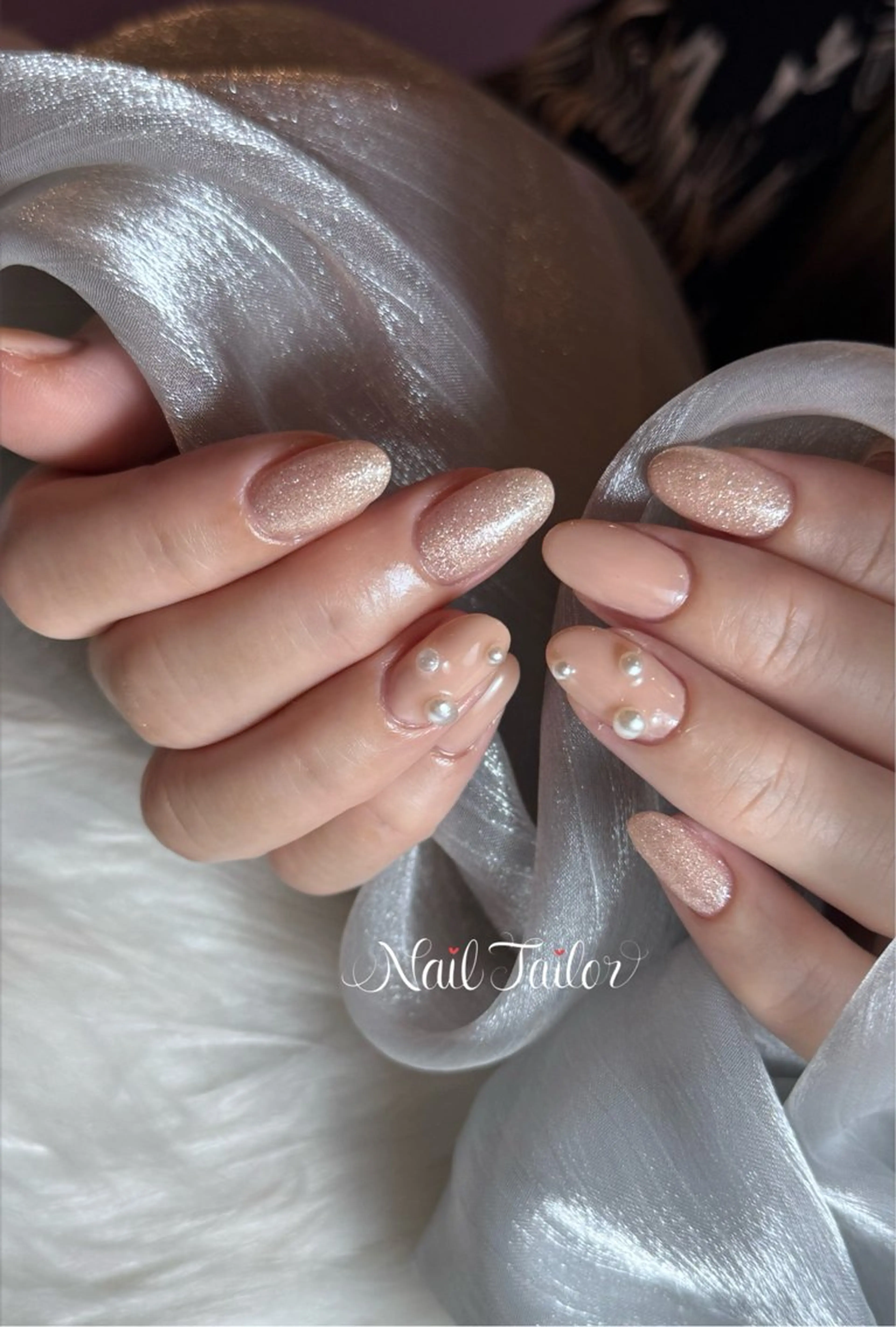 ネイル キラキラネイル ラメ(グリッター) オフィスネイル ハンドネイル NailTailor ネイルテイラーのネイルデザイン