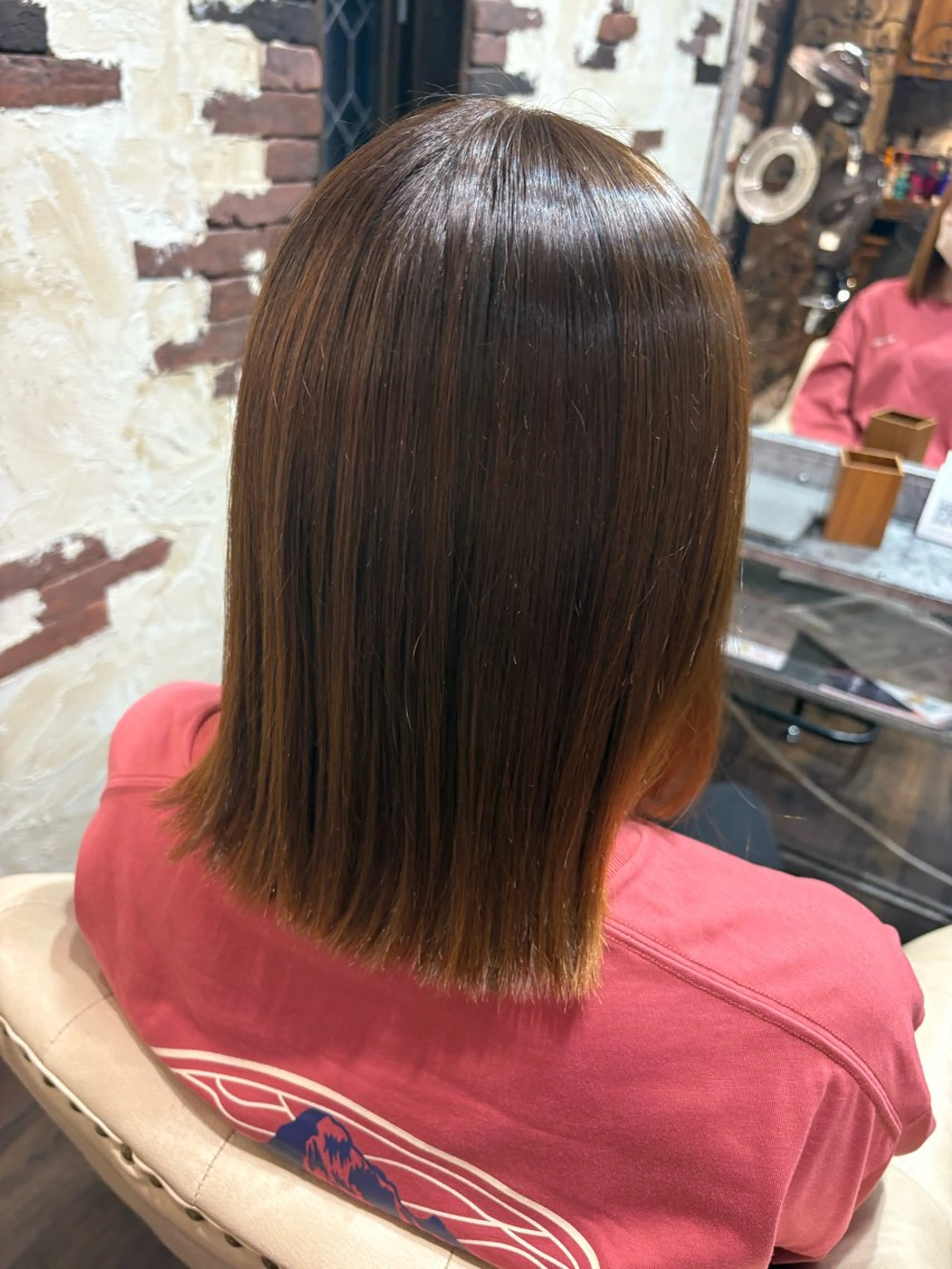 ミディアム パーマ ストレートパーマ 君塚幸奈 /Calbariのヘアスタイル