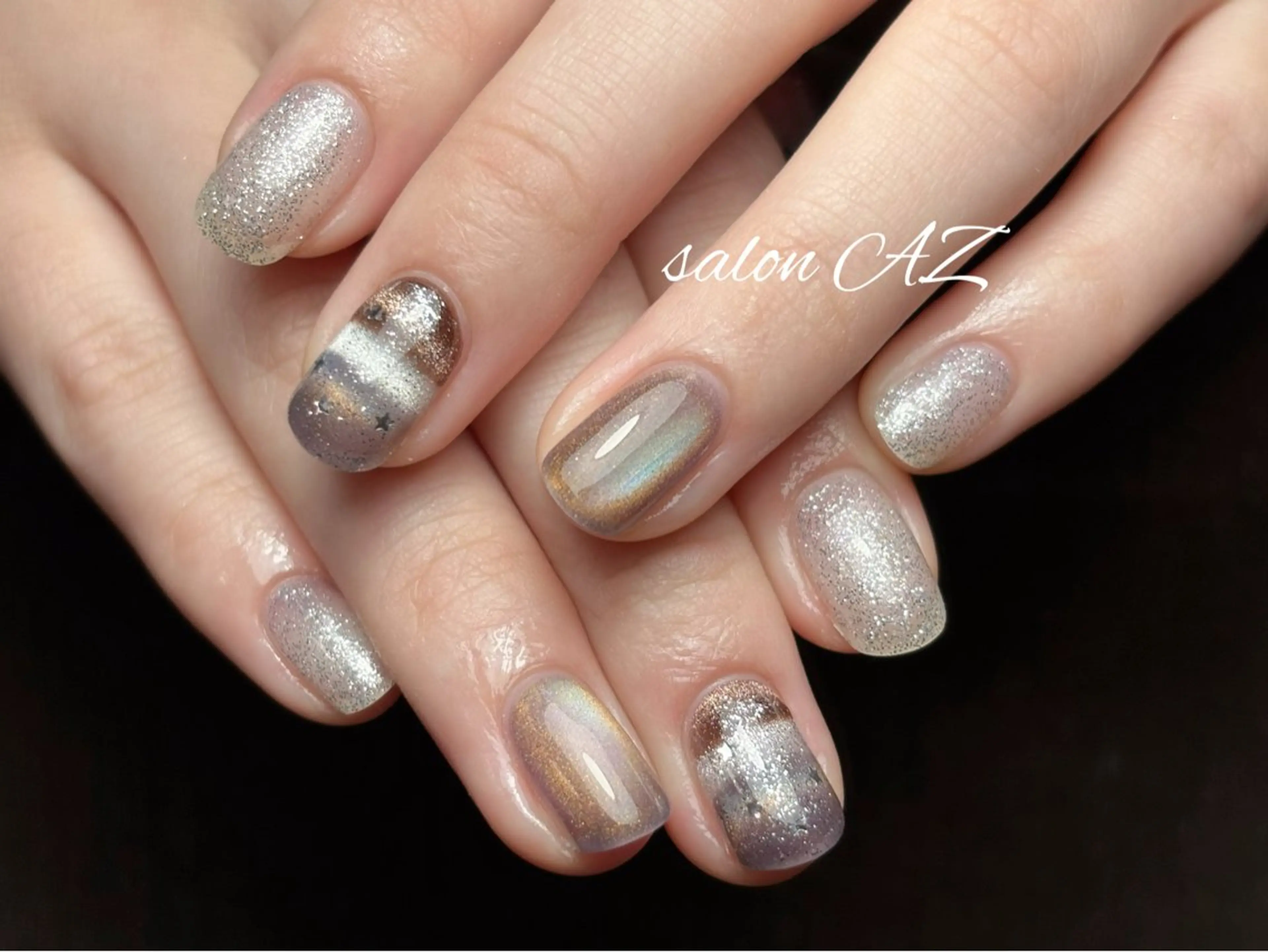 ネイル アートネイル 長さ出し フットネイル フレンチネイル ジェルネイル ハンドネイル salon AZのネイルデザイン