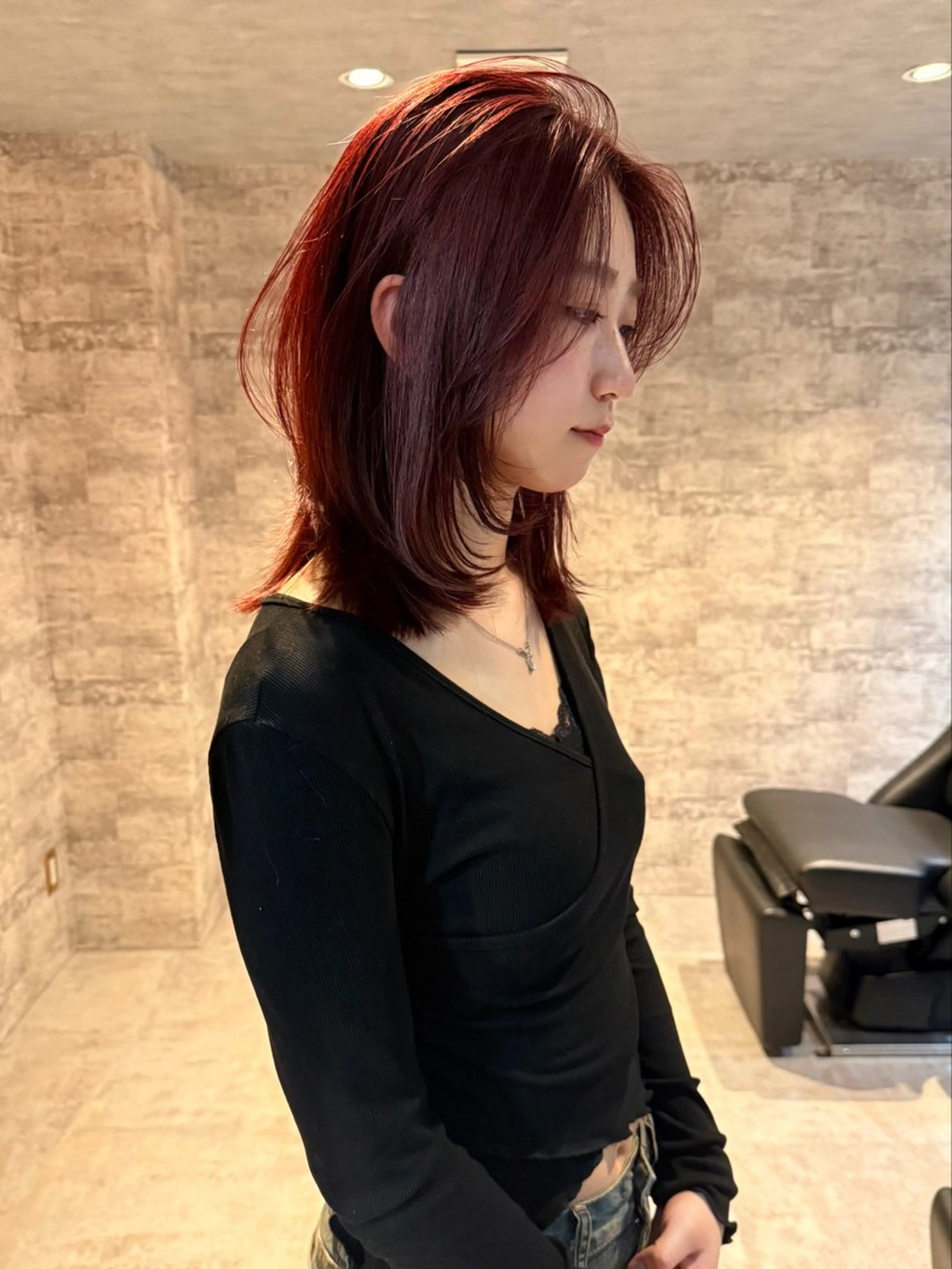 ミディアム カラー カット ヘアカラー トリートメント mai / linoah˚✧のヘアスタイル