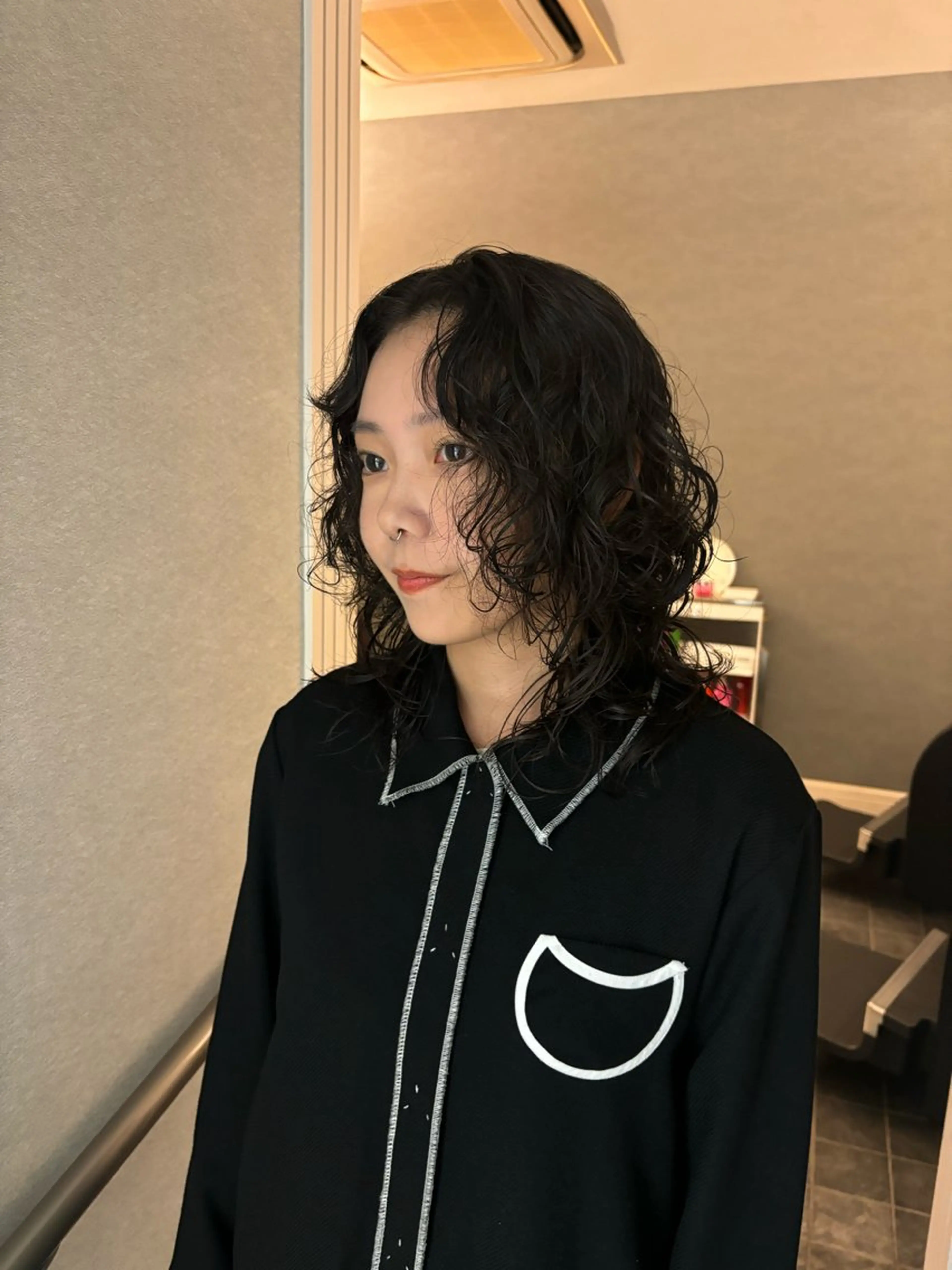 ミディアム カット パーマ shoko/ 海外ガール風パーマのヘアスタイル