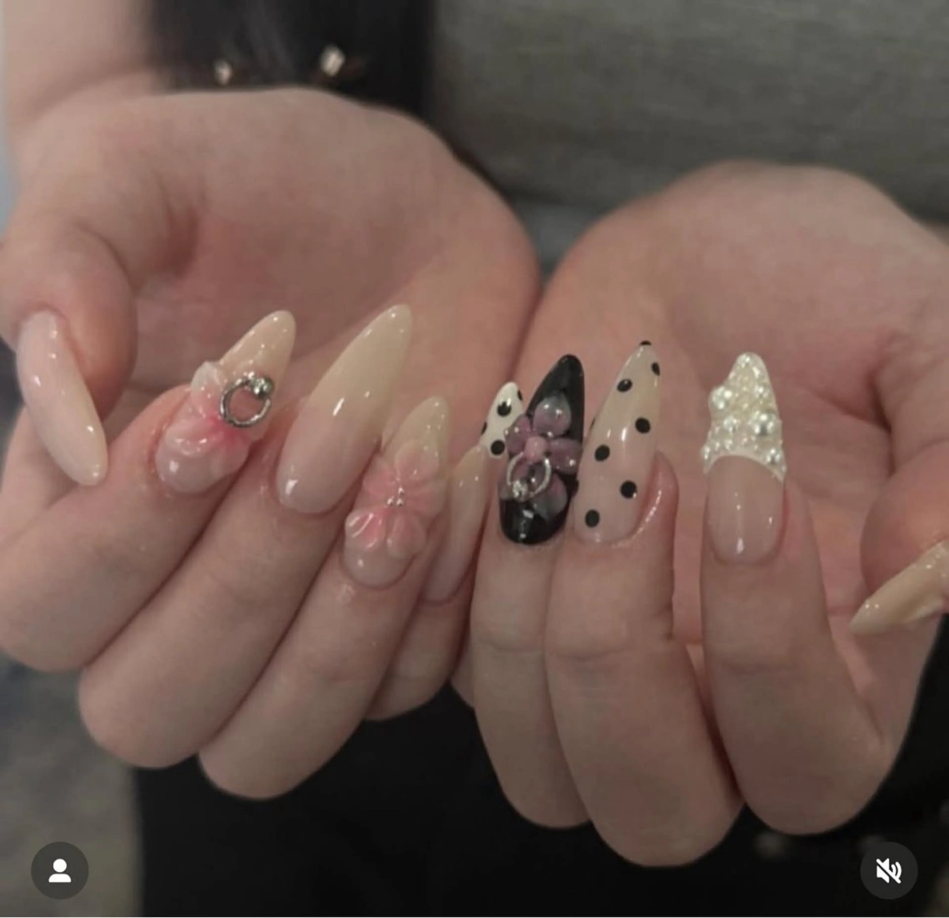 ネイル チークネイル 長さ出し フレンチネイル ジェルネイル 韓国ネイル ハンドネイル Any nail新大久保店のネイルデザイン