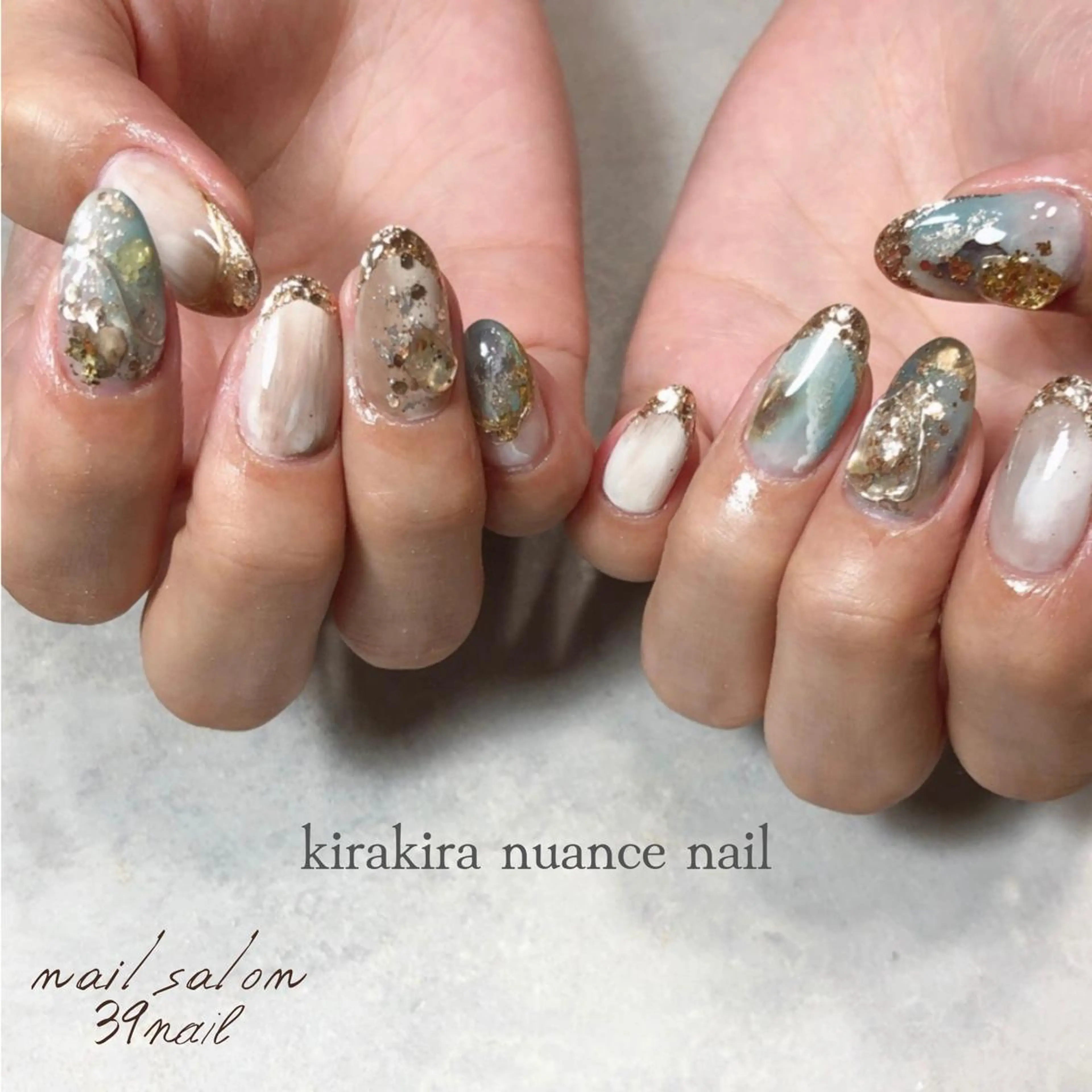 ミディアム ネイル ハンドネイル 京橋 【39nail】のネイルデザイン