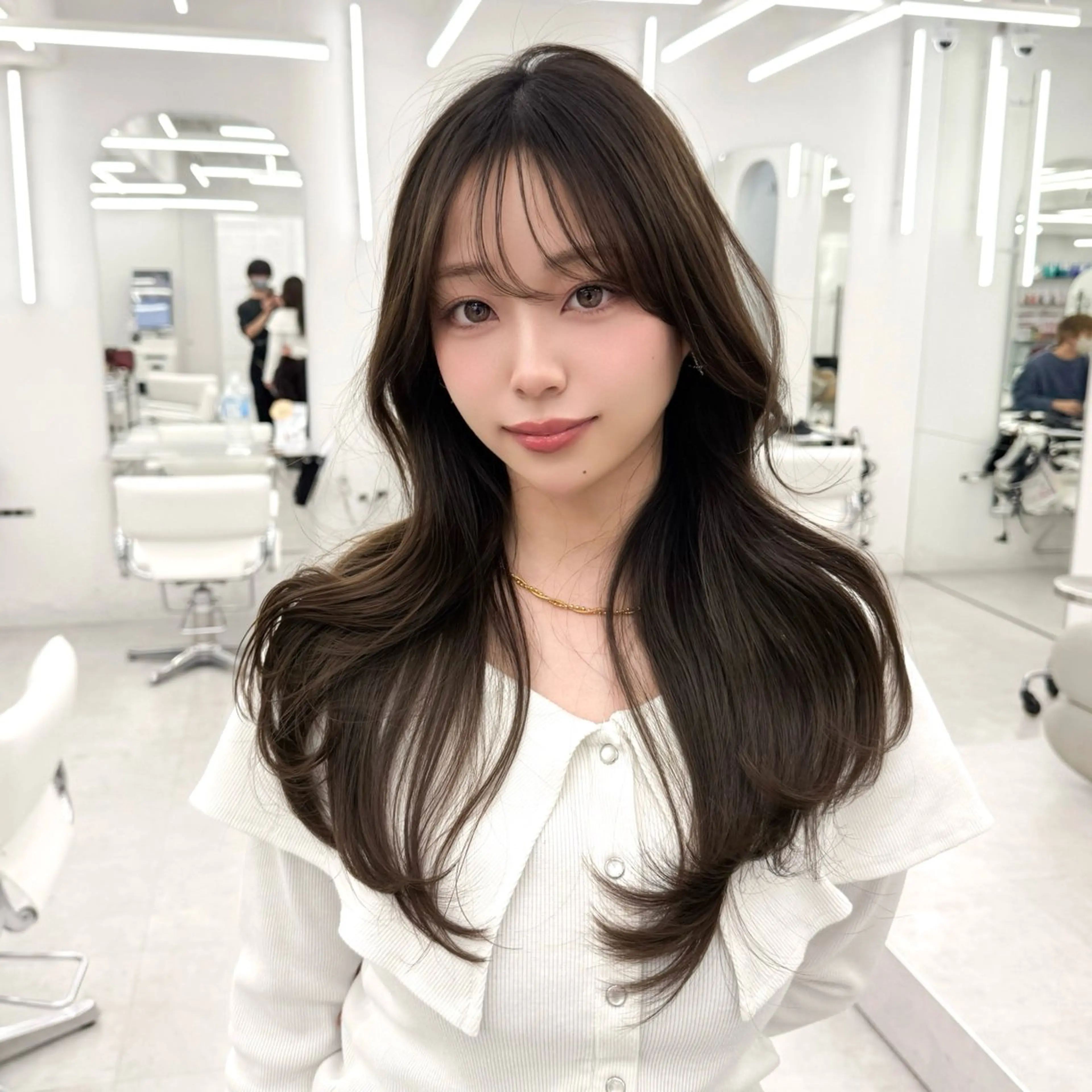 ロング カラー くびれヘア 髪質改善 韓国風ヘア レイヤーカット 似合わせカット カット ヘアカラー トリートメント 韓国ヘア🇰🇷× 髪質改善🫧テルのヘアスタイル