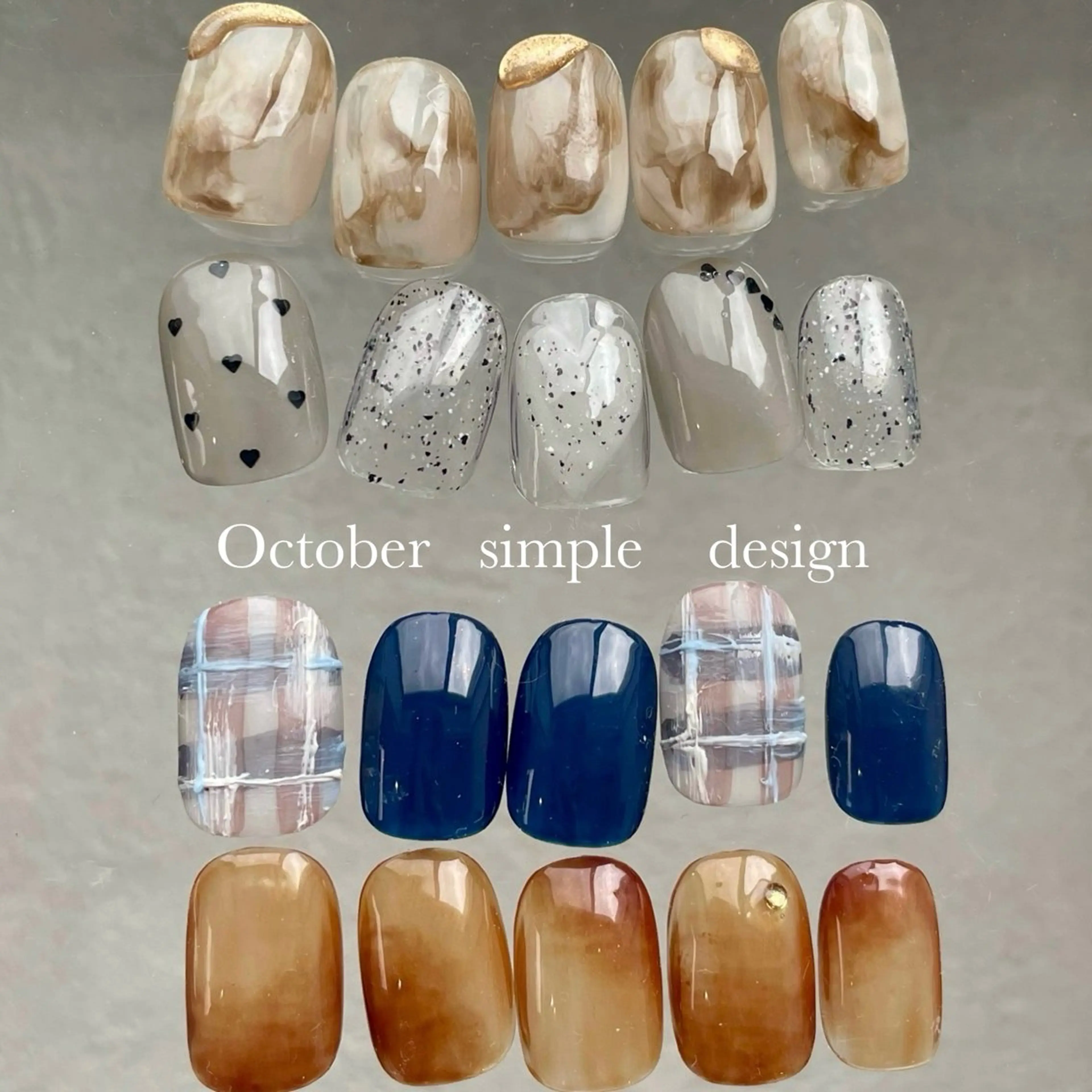 ネイル アートネイル べっ甲ネイル ジェルネイル 持ち込み ニュアンスネイル ハンドネイル norme_ akiのネイルデザイン