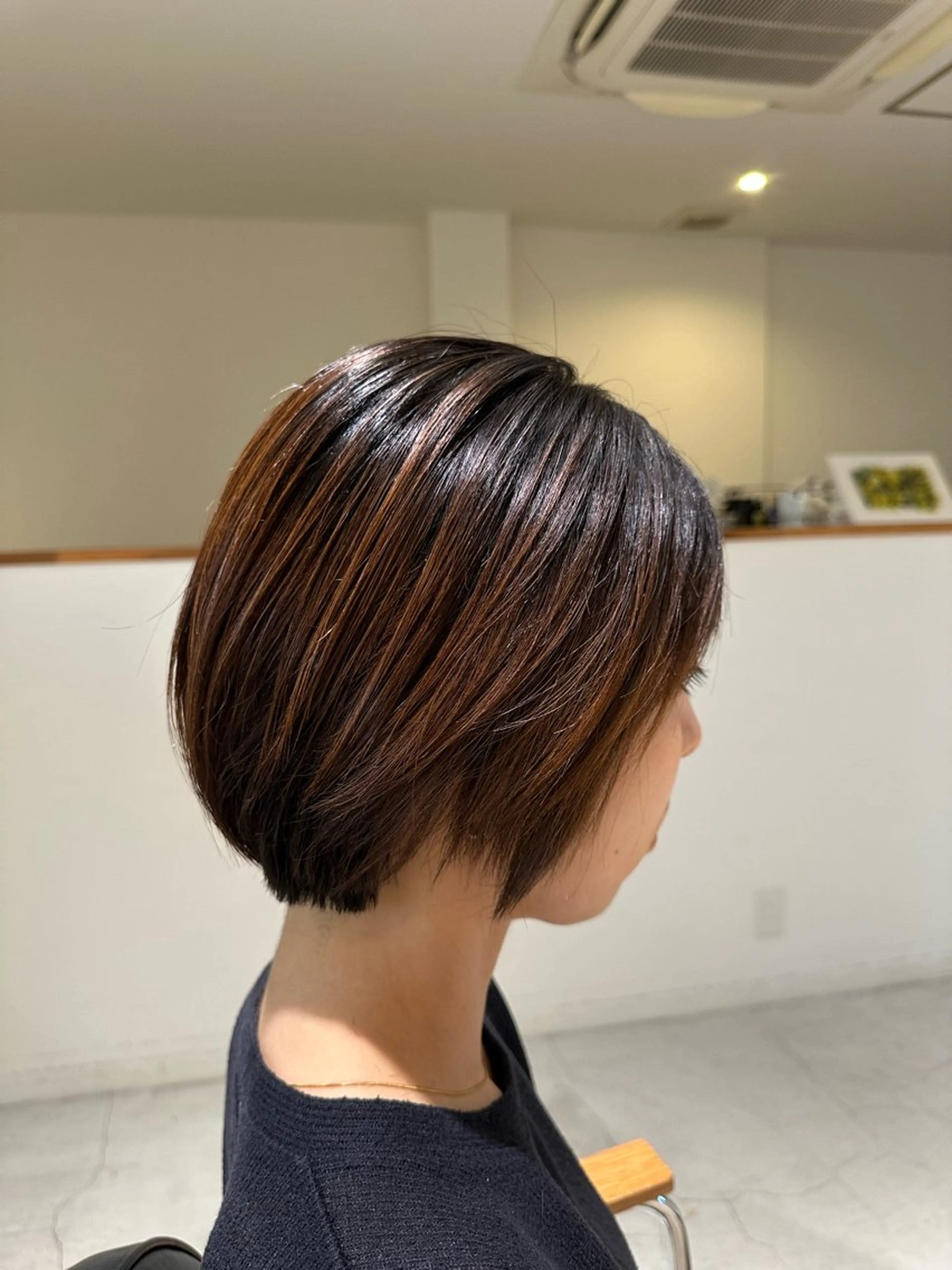 ショート ショートヘア レイヤー/蟹江/ くすみカラー/川口のヘアスタイル