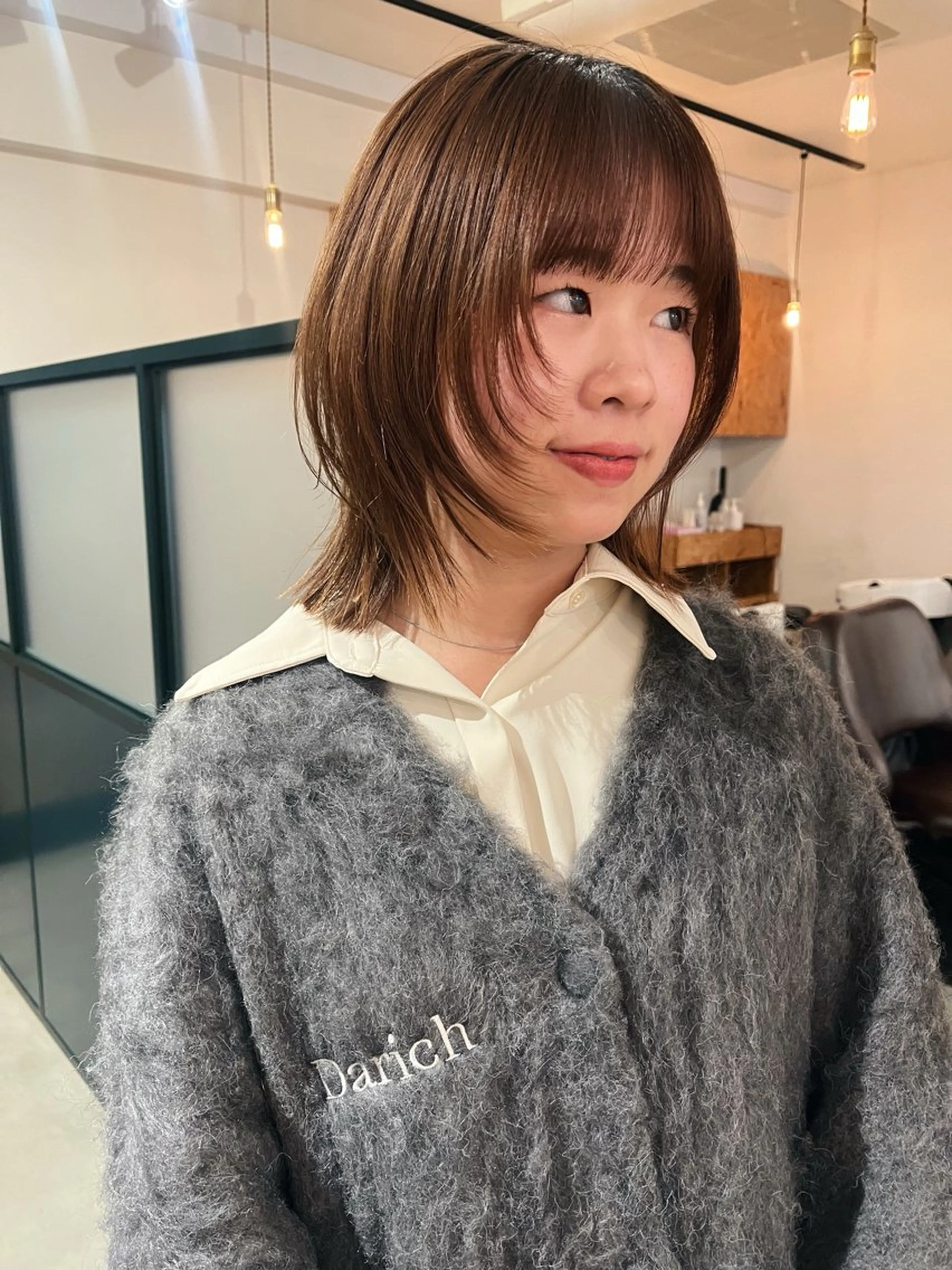 ミディアム 暖色/パーマ 🌼クニトウメイのヘアスタイル