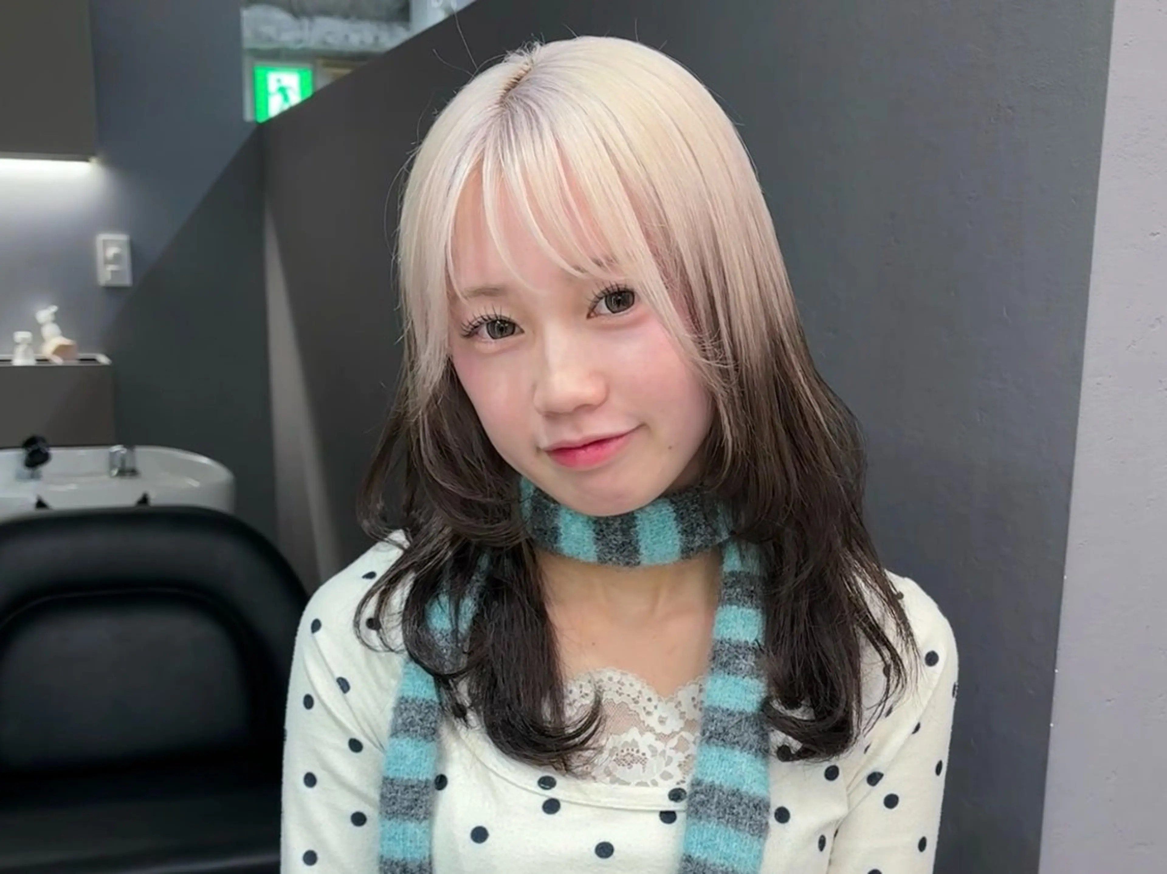 セミロング カラー ヘアカラー デザインカラー /rioのヘアスタイル