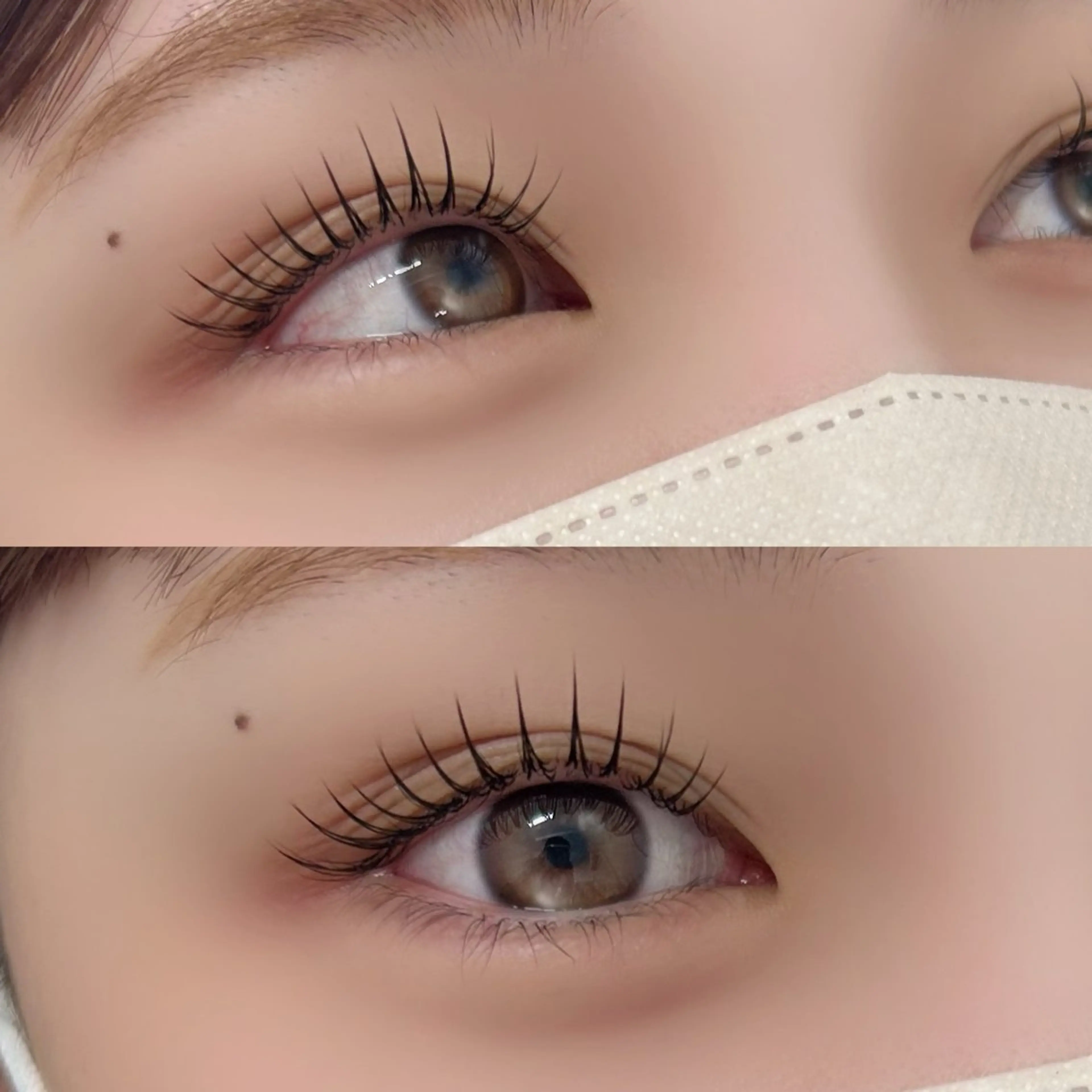 マツエク・マツパ 束感まつ毛 キュート まつげパーマ 下まつげエクステ 一重×まつ毛パーマ 束感まつ毛nasu marina🎀の眉毛・アイブロウイメージ