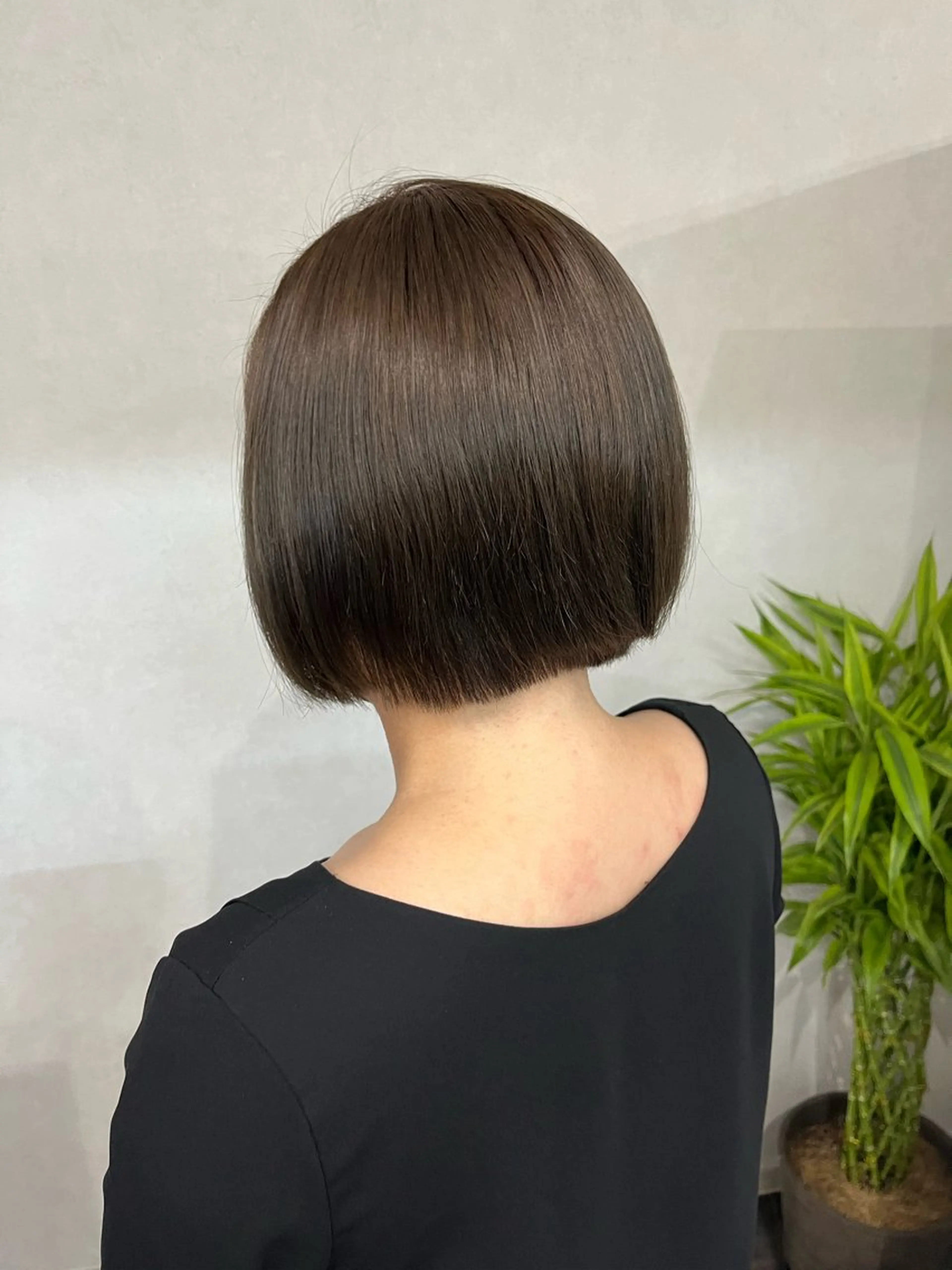 ショート カラー グレージュ ボブ FERIA あべの yumeho🍭のヘアスタイル