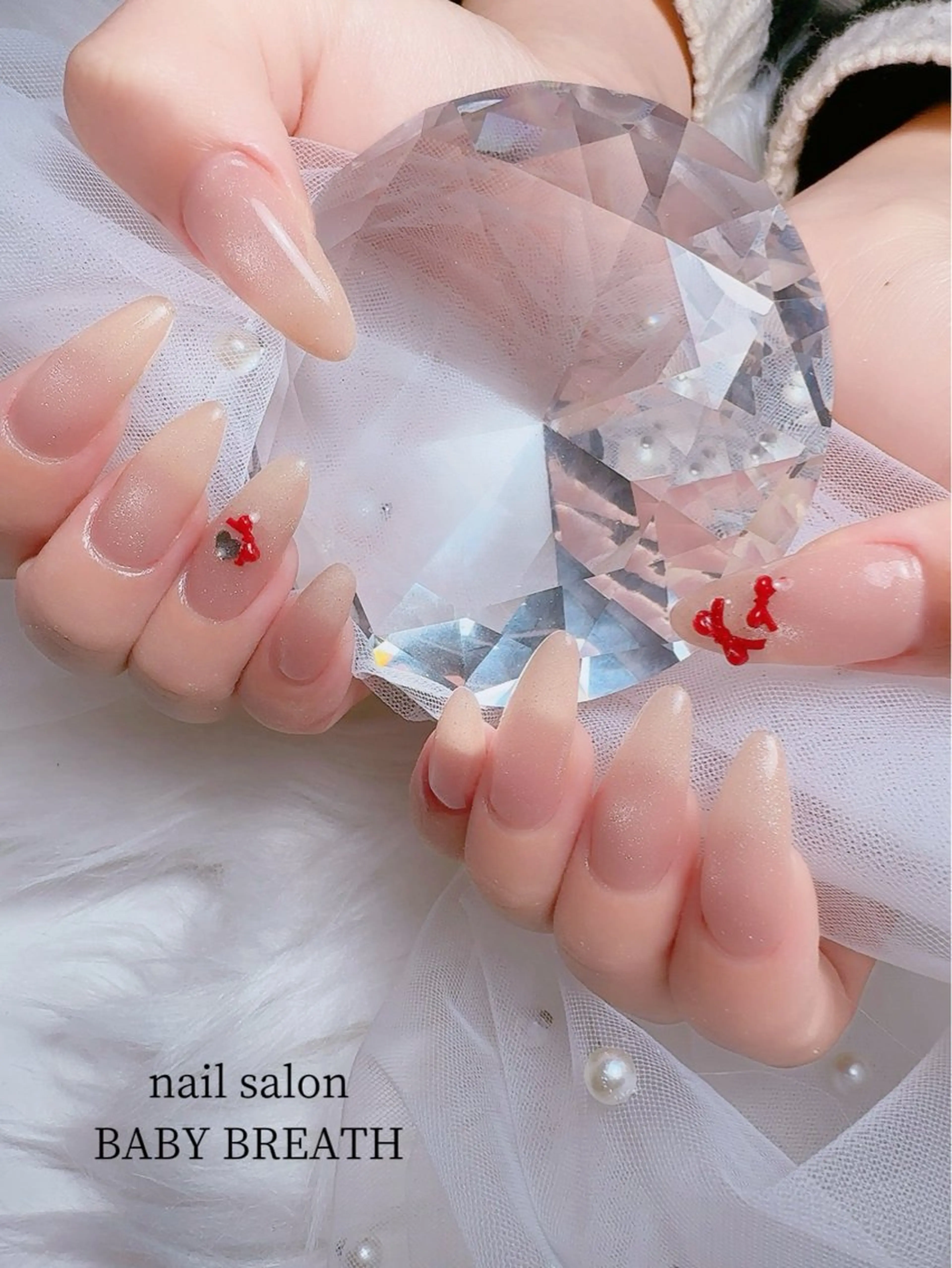 ネイル アートネイル フラッシュネイル フットネイル グラデーション ラメ(グリッター) ハンドネイル BABY  BREATH所属・y natsumiのネイルデザイン