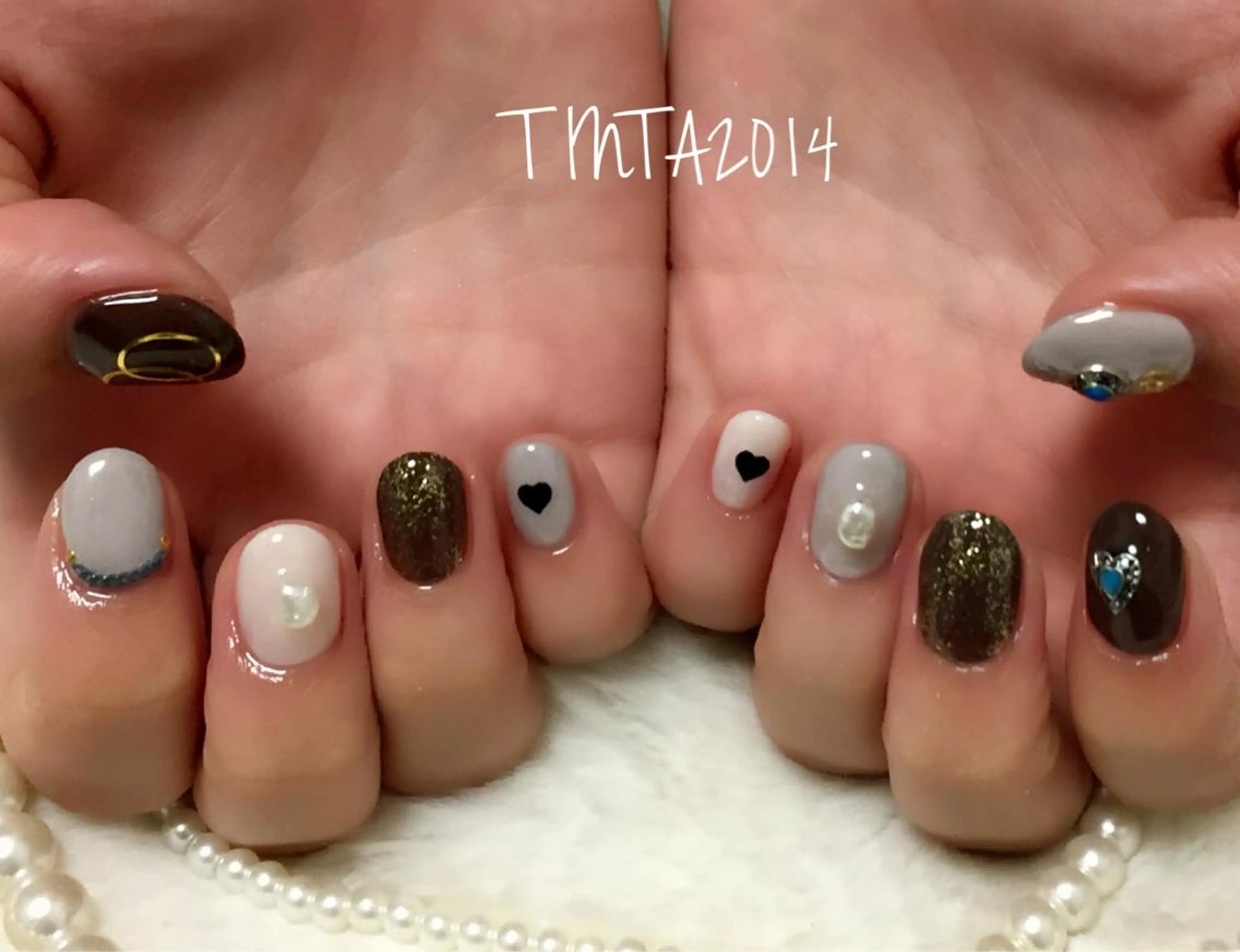 ネイル ブラウン ネイルサロン ティンタ所属・馬場 典子のネイルデザイン