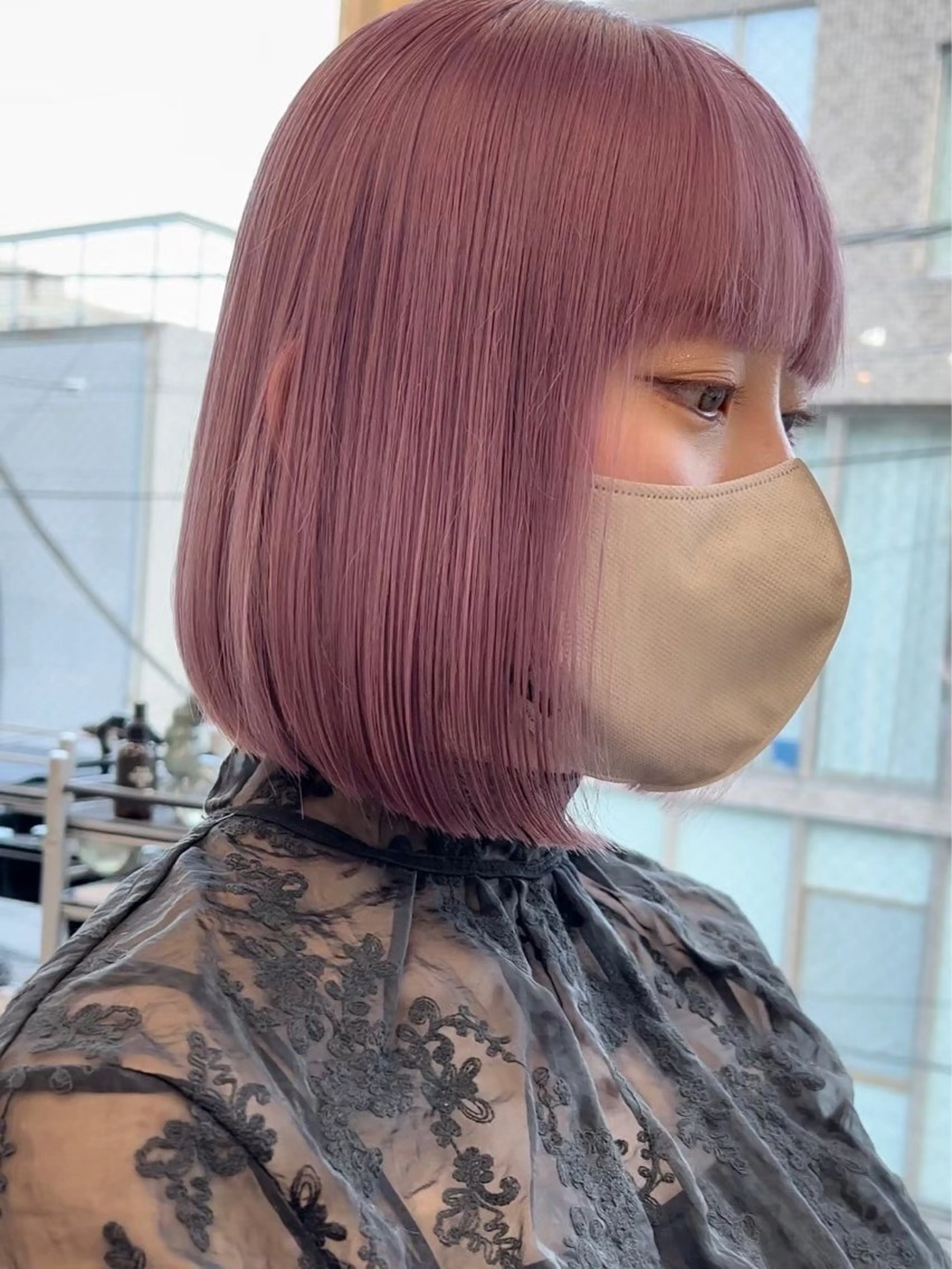 ショート カラー ブリーチ ケアブリーチ ハイトーンカラー ピンクカラー トリートメント カット ヘアカラー トリートメント ヘアセット RYOSUKE ハイトーンのヘアスタイル