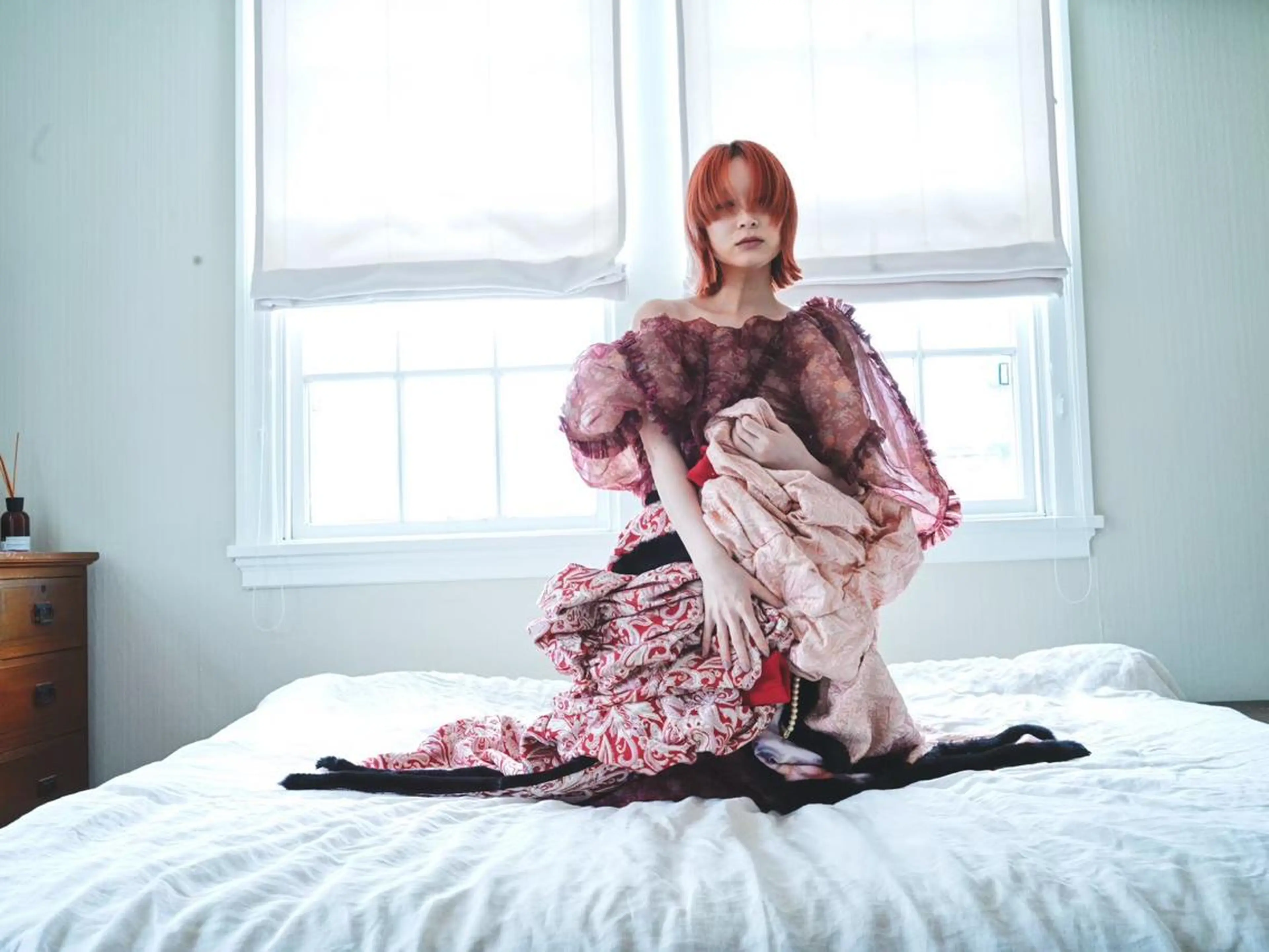 ロング カラー ヘアアレンジ メンズ ヘアカラー 中川 もえか【明石】のヘアスタイル