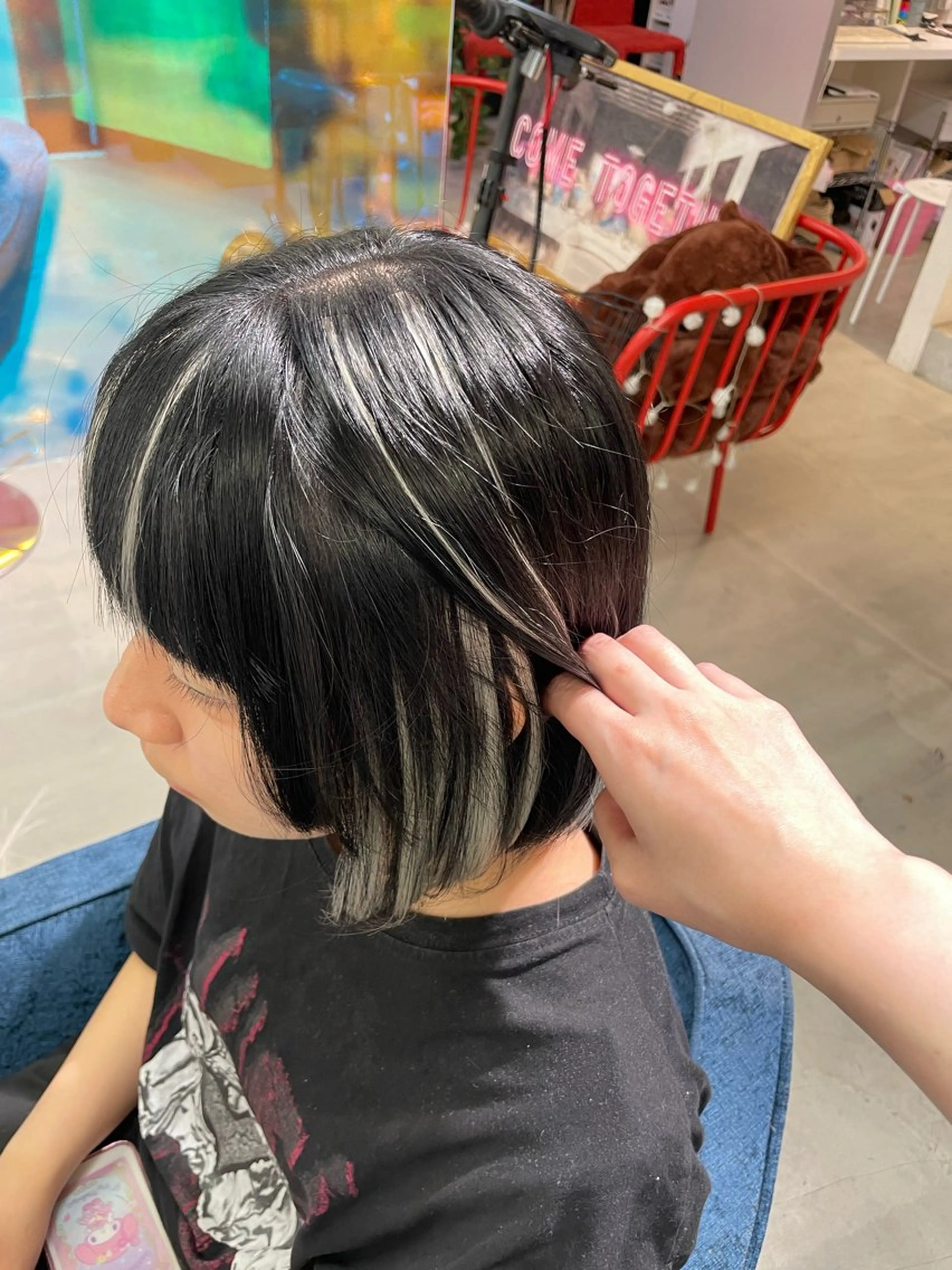 ショート カラー エクステ 安井まゆ _Box mico.のヘアスタイル