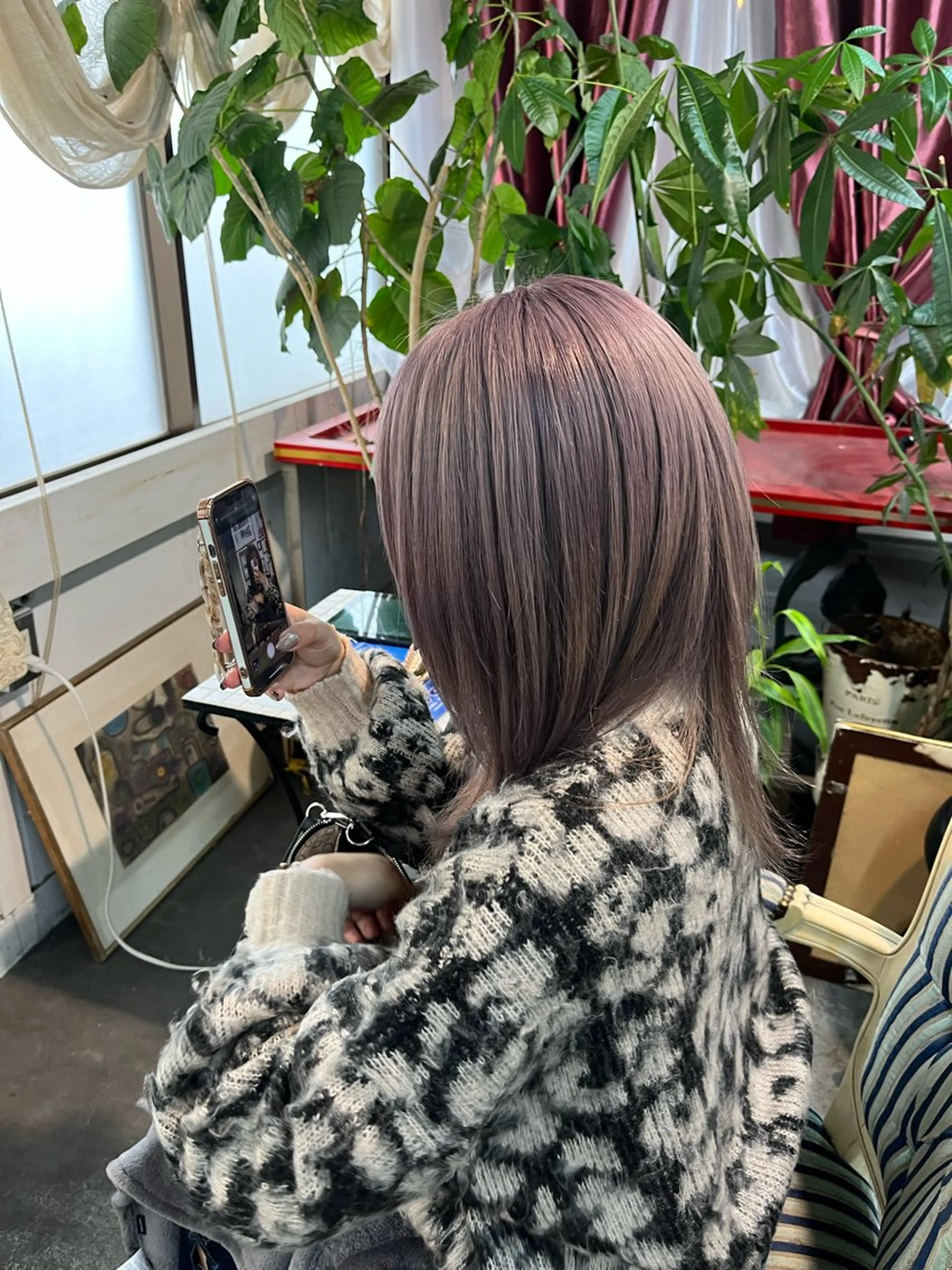 セミロング カラー ヘアカラー Mariana雛/ 西大分/ハイライトのヘアスタイル