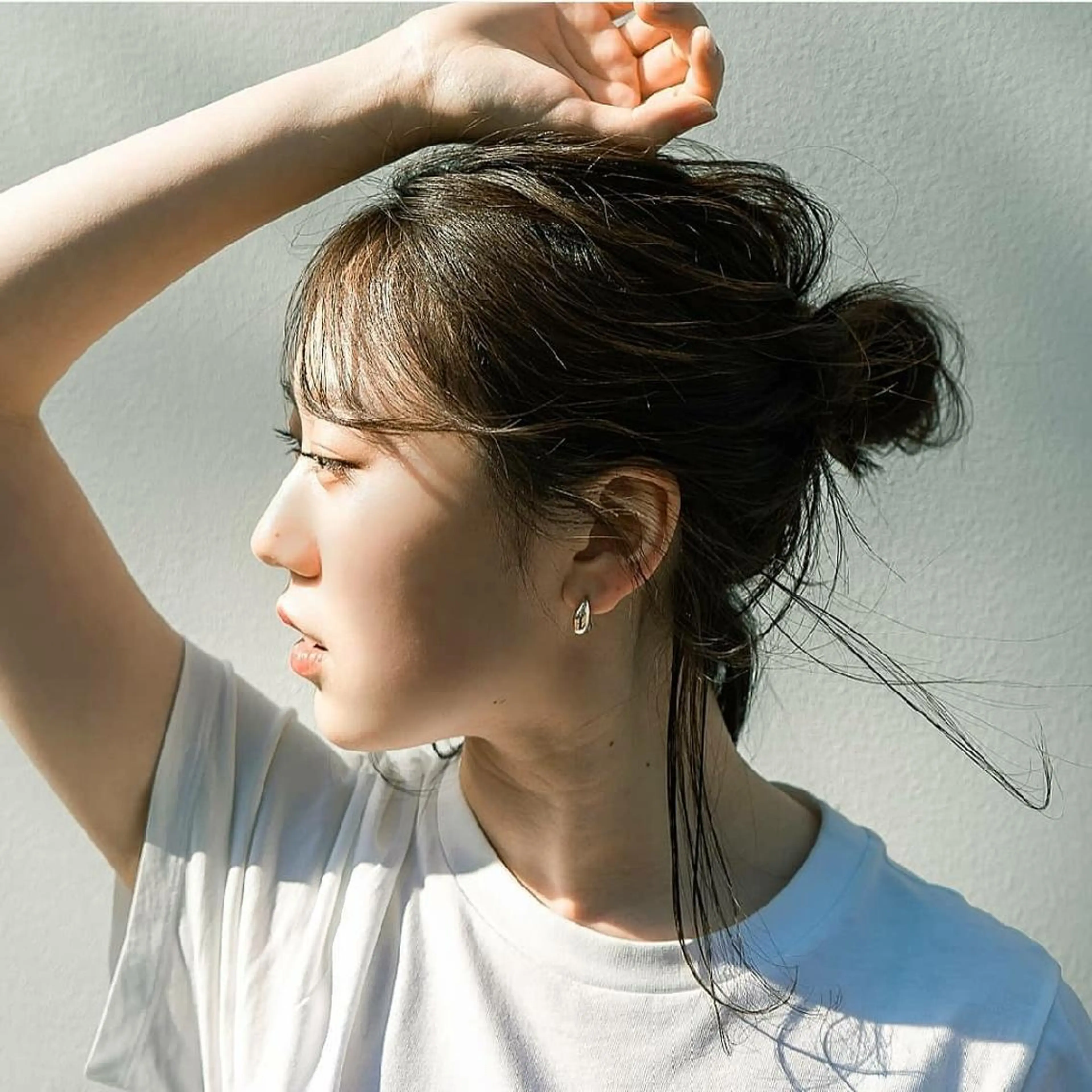 ヘアアレンジ ミディアム ハーフアップ 巻ける髪質改善で美髪 にデザイン✨/よしみのヘアスタイル