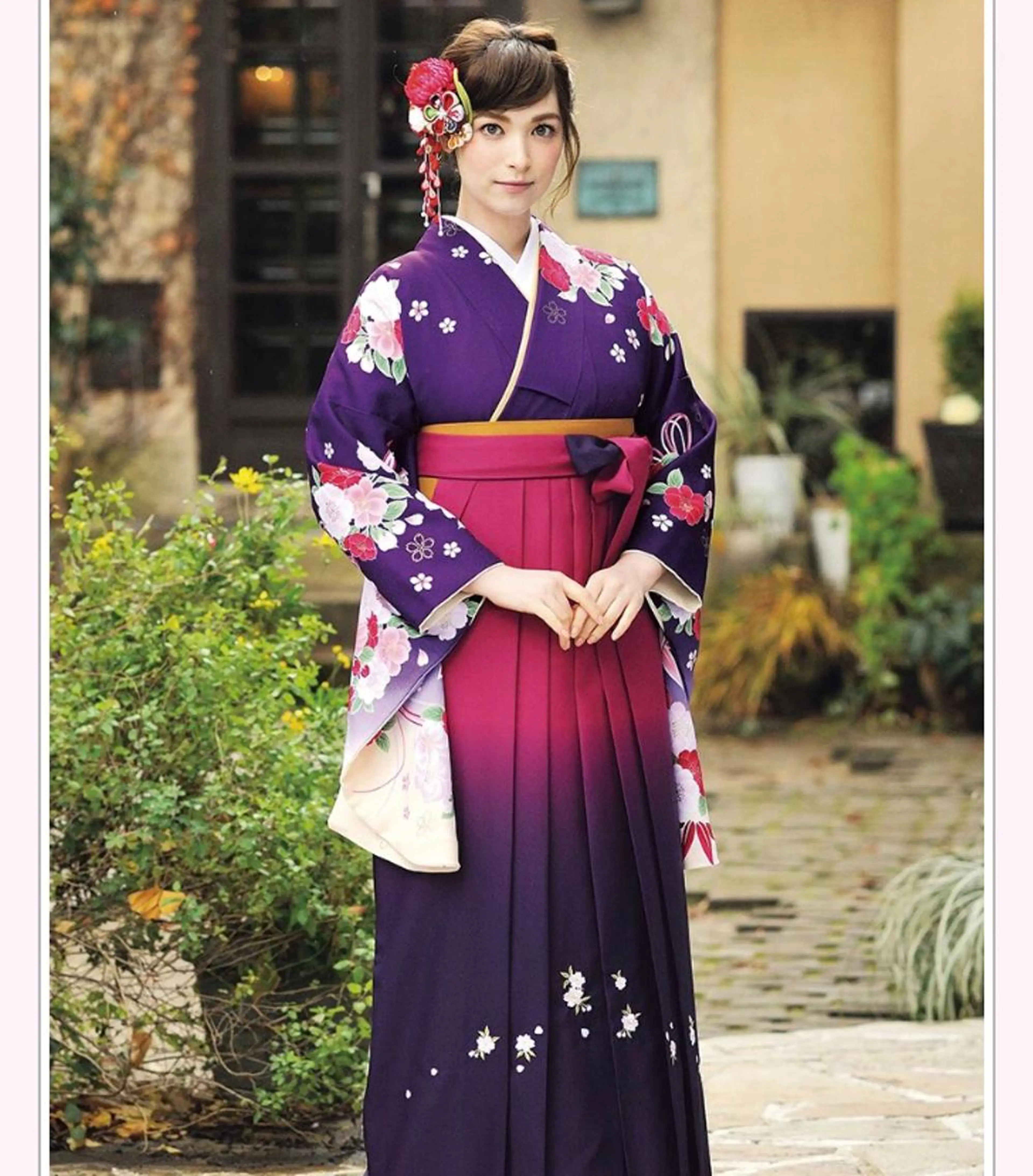 🌱袴着付け卒業式レンタル袴用の着物短尺にかぎりの写真