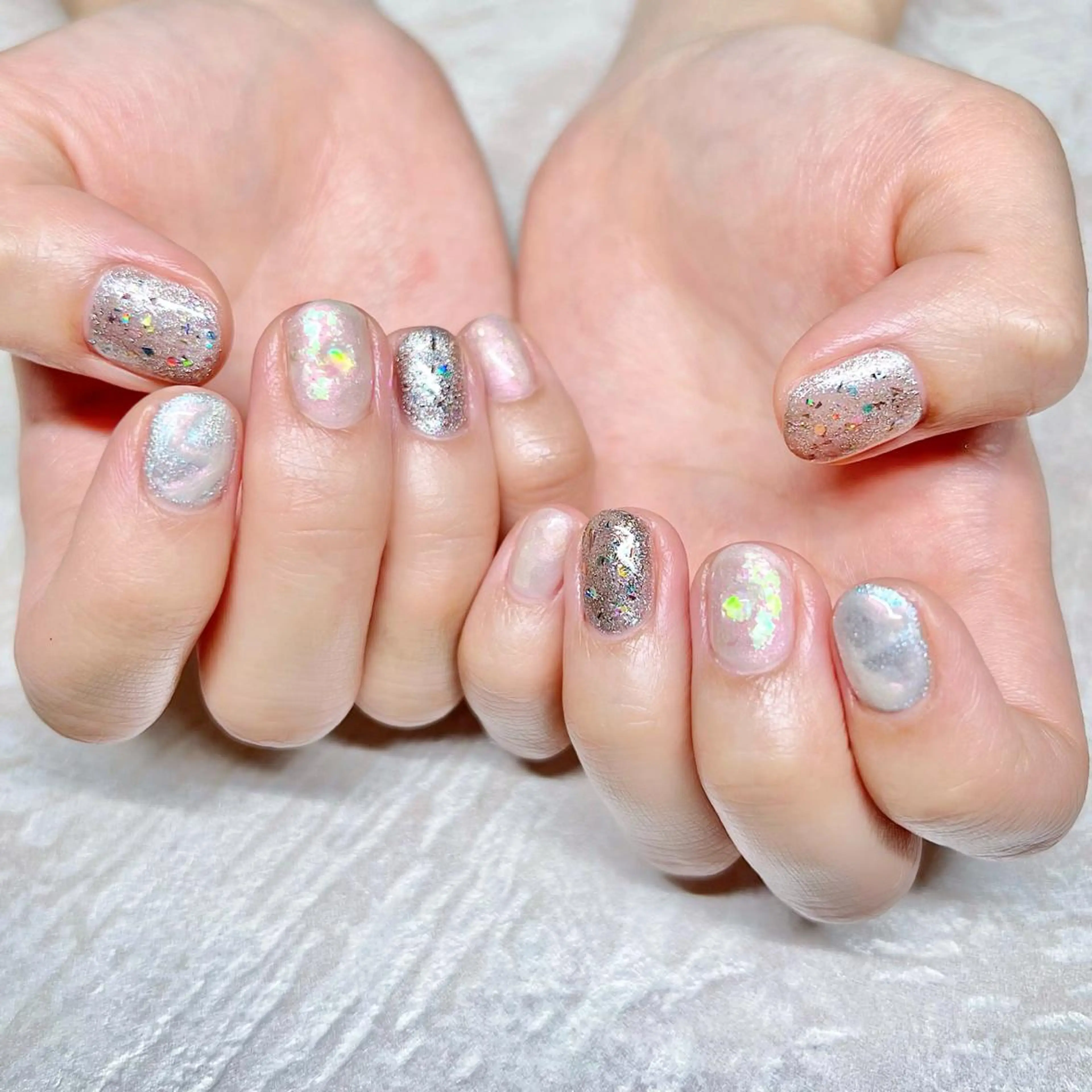 ネイル ニュアンスネイル ショートネイル gemickle nailのネイルデザイン
